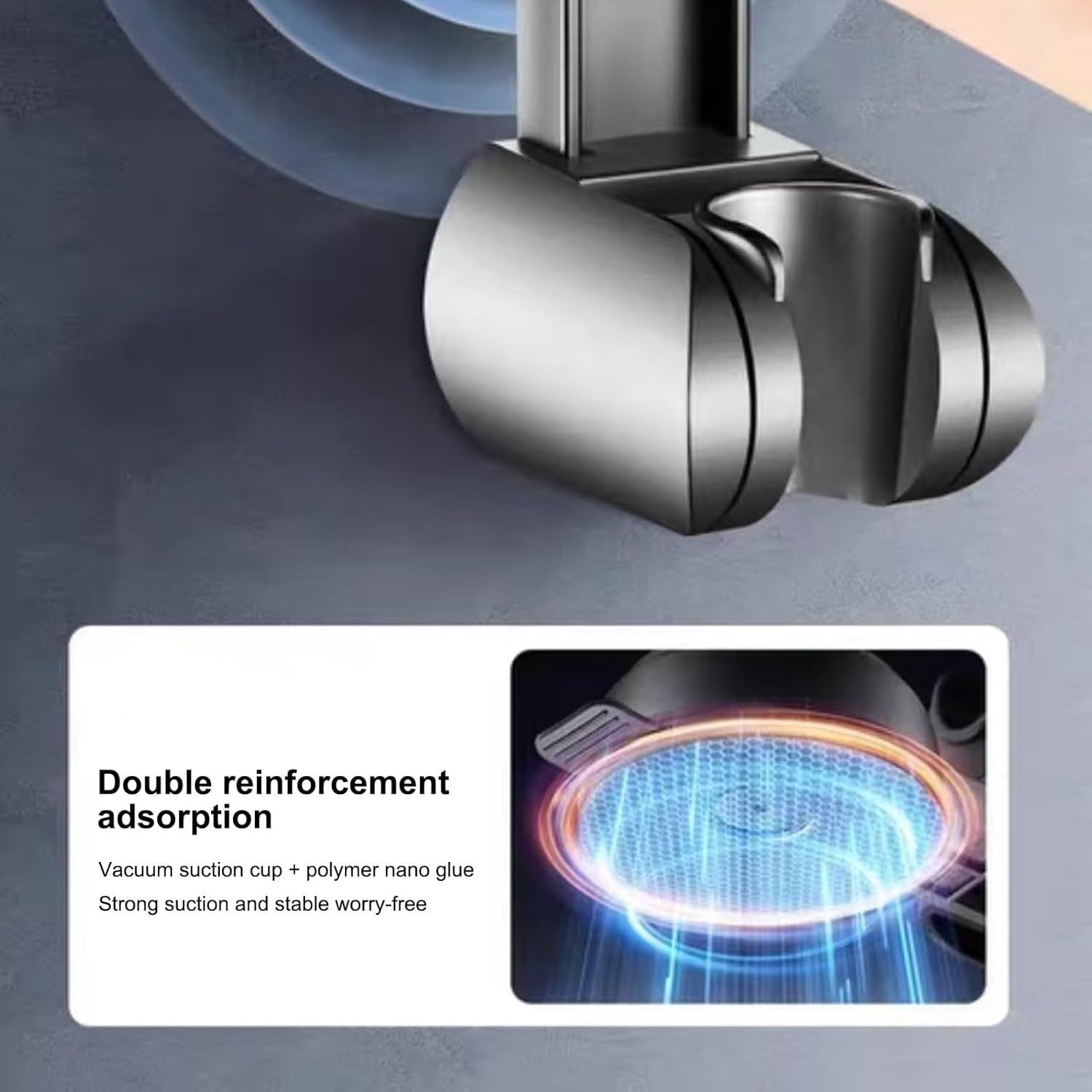 Shower Hose Holder - Shower Head Wall Mount,360-Degree Rotation Adapter Attachment Mounting Fixing for RV Bathtub Apartment Home Outdoor Room image number 6