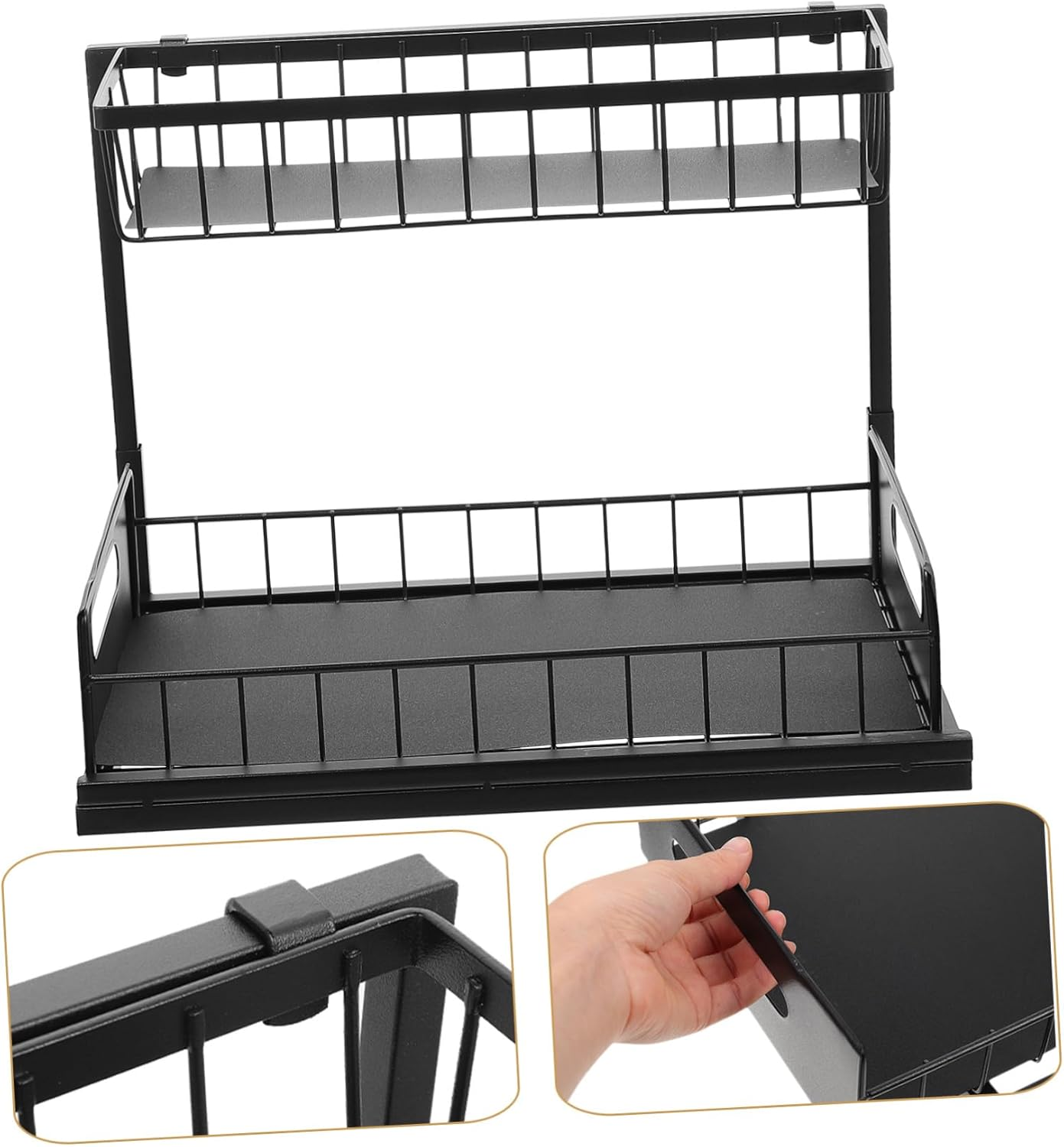 Pull Storage Rack Cabinet Rack Multi-Function Storage for Kitchen under Sink Spice Organizer Shelf for Spices Organiser in Home Kitchen Tool image number 2