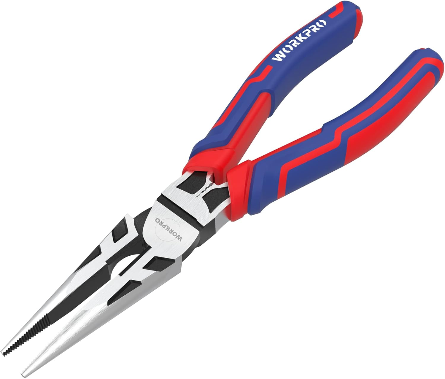 WORKPRO Premium 20Cm Needle Nose Pliers, Paper Clamp Precision, Heavy-Duty CRV Steel, Large Soft Grip with Wire Cutter, Long Nose Cutting Pliers image number 1