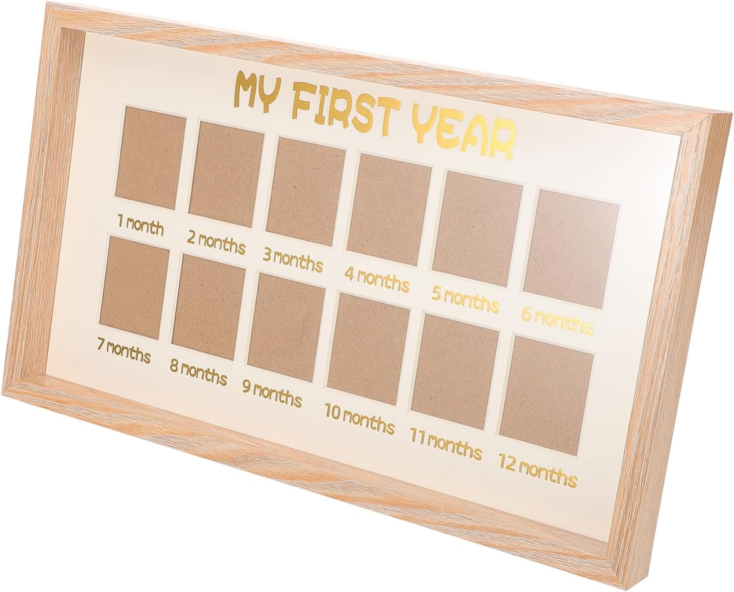 Yardwe 4Pcs Picture Frame Birthday First Year Photo Holder Keepsake Frame for Newborn Growth Commemorative Gift Safe Design image number 2