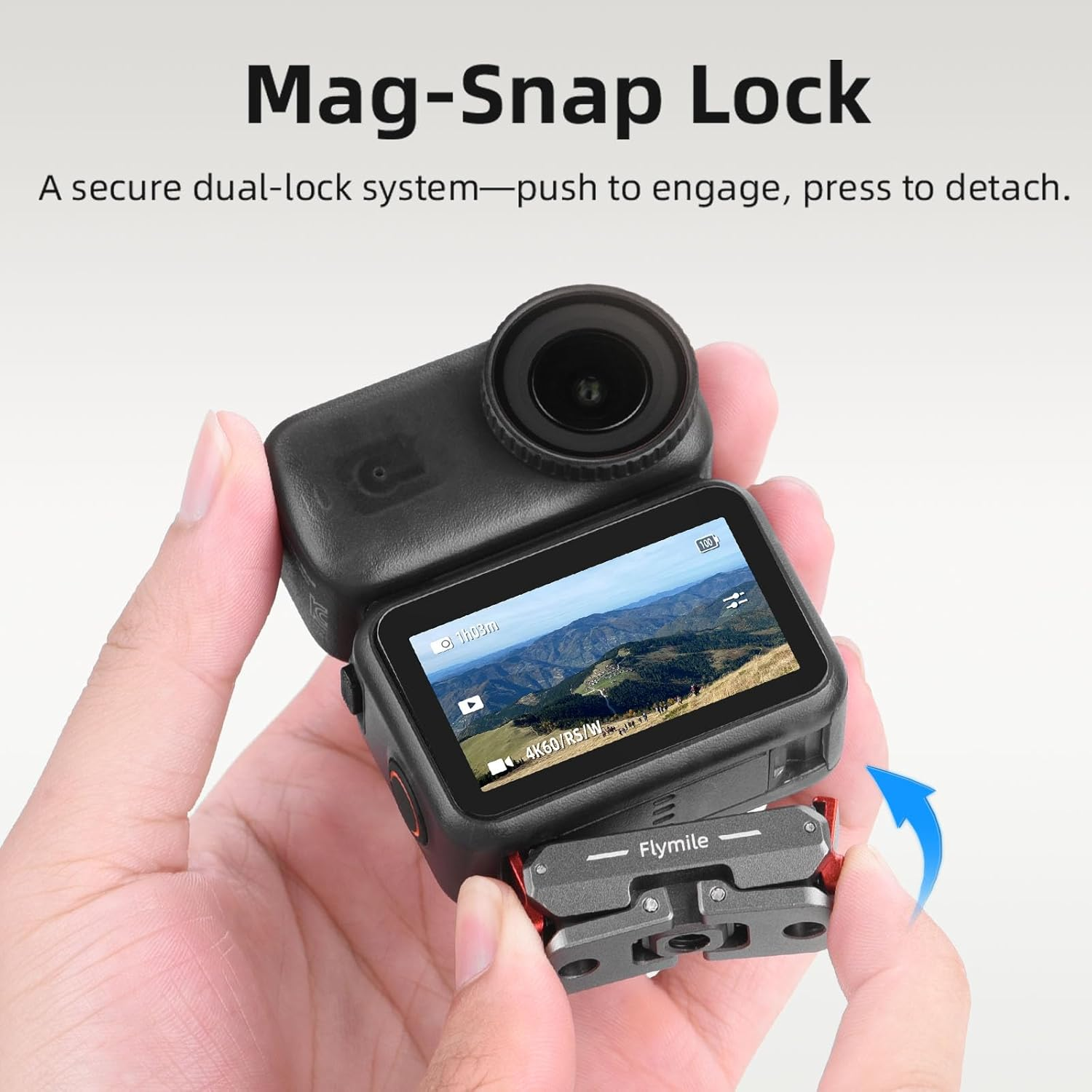 BRDRC Quick Release Mount for DJI Nano, Aluminum Alloy Magnetic Expansion Adapter with Go Pro & 1/4 Inch Screw Adapter for DJI Osmo Nano Accessories