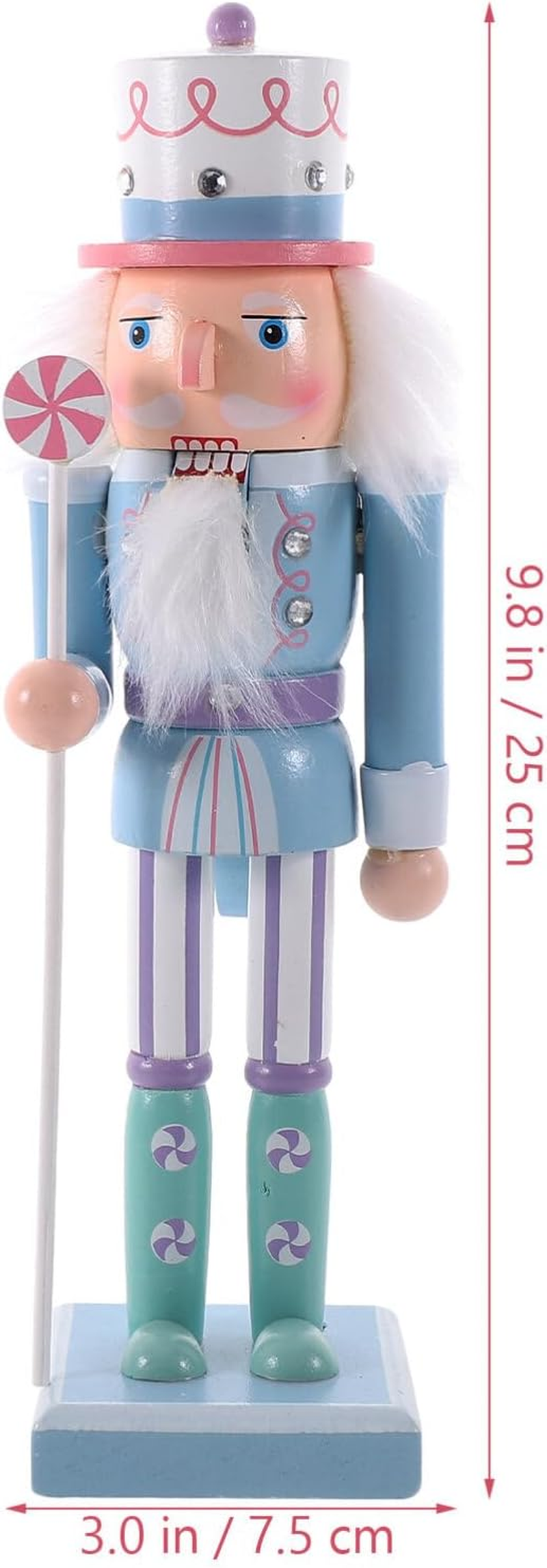MAGICLULU Christmas Wooden Nutcracker Blue Nutcracker Figures for Holiday Party Tabletop Xmas Decoration