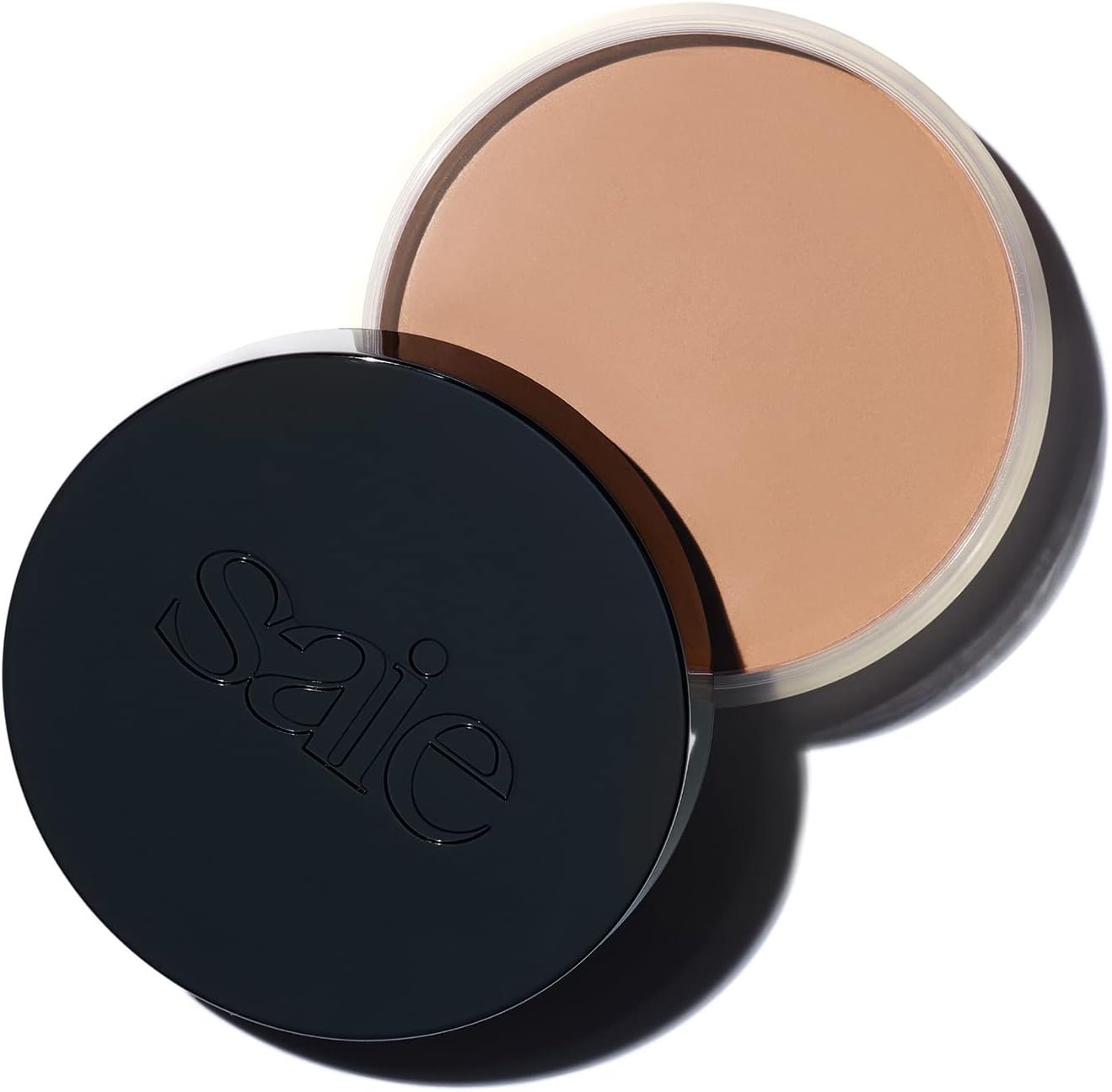 Saie Sun Melt Cream Bronzer - Buildable Balm Face Bronzer for Effortless Sculpting - Cream Contour Enriched with Vitamin C, Nourishing Skincare Ingredients & a Natural Finish - Tan Bronze (1 Oz)
