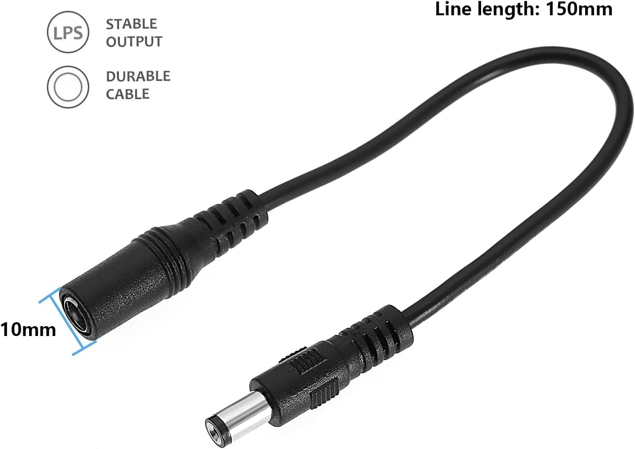 Emsea 2Pcs Reverse Polarity Power Conversion Cord Reverse Polarity Cable Reverse Polarity Converter Wire Accessories for Keyboard Speaker Radio 15Cm image number 5