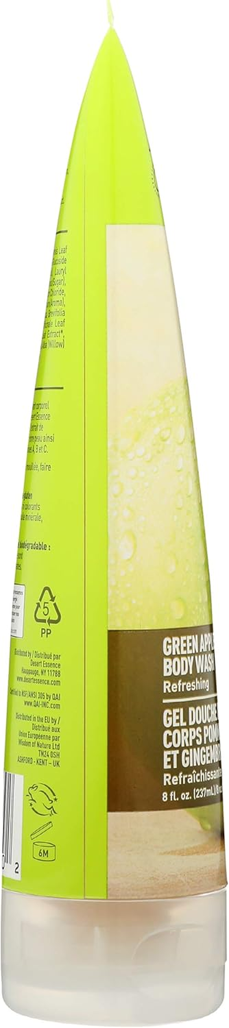 Desert Essence Body Wash, Green Apple and Ginger, 8 Fluid Ounce image number 1