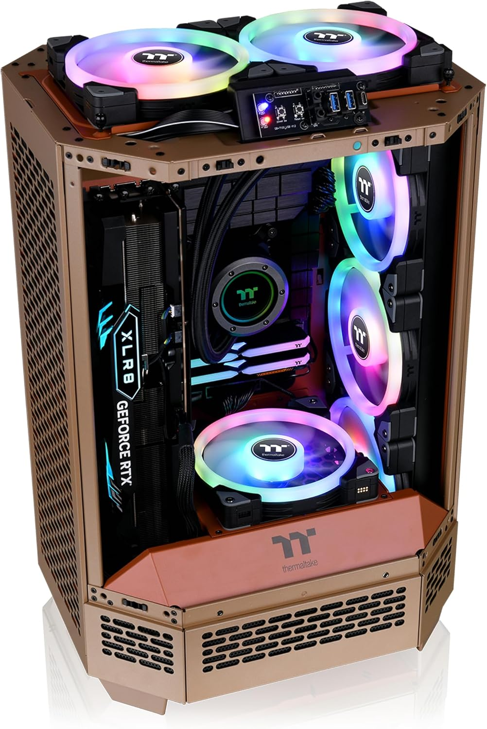 Thermaltake the Tower 300 Tempered Glass Micro Tower Case Gravel Sand Edition, CA-1Y4-00SGWN-00 image number 1