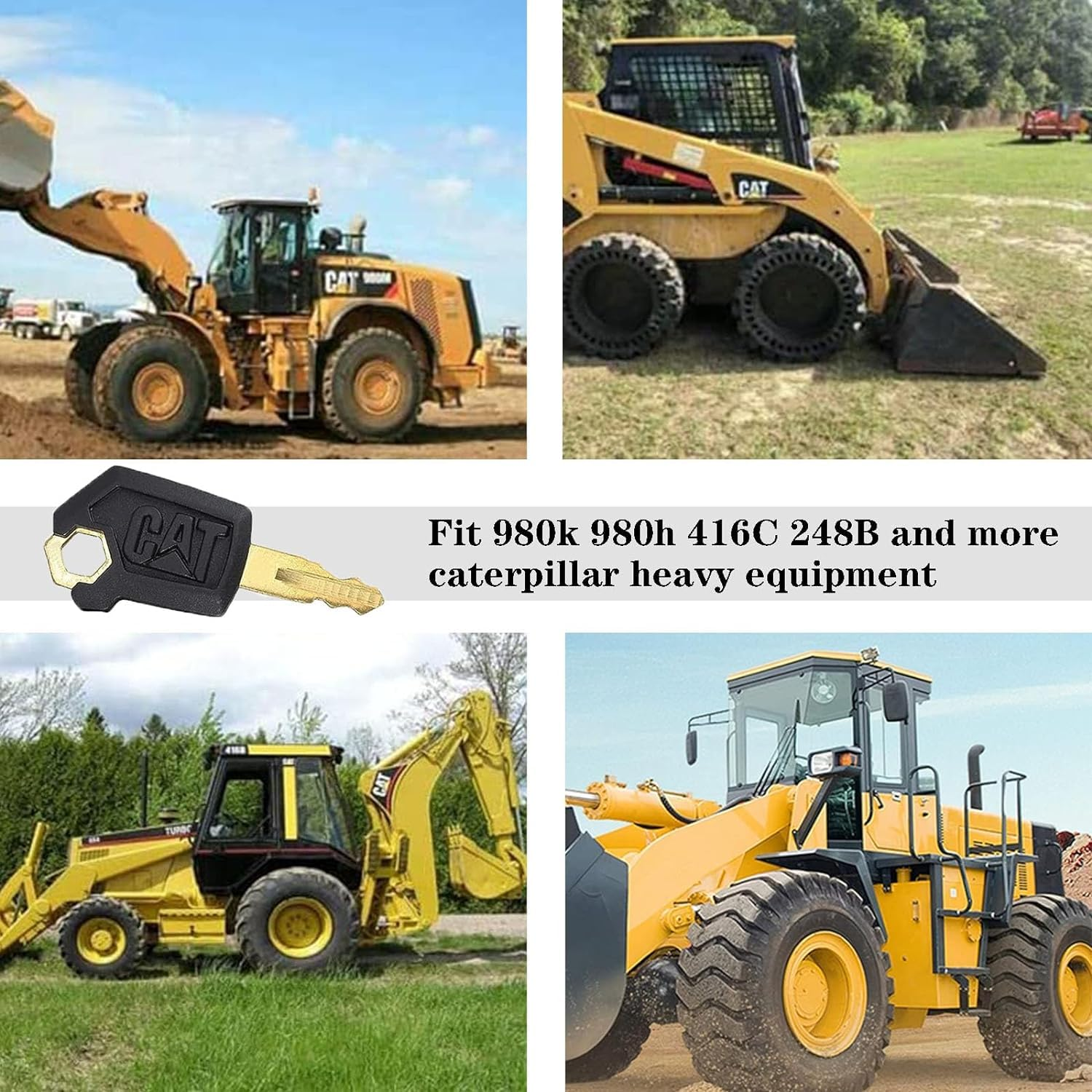 Yharnamite 10 Pcs Cat 5P8500 Equipment Key Set, Caterpillar Excavator Equipment Keys, Universal Construction Machinery Keys, Heavy Equipment Ignition Switch Keys image number 3