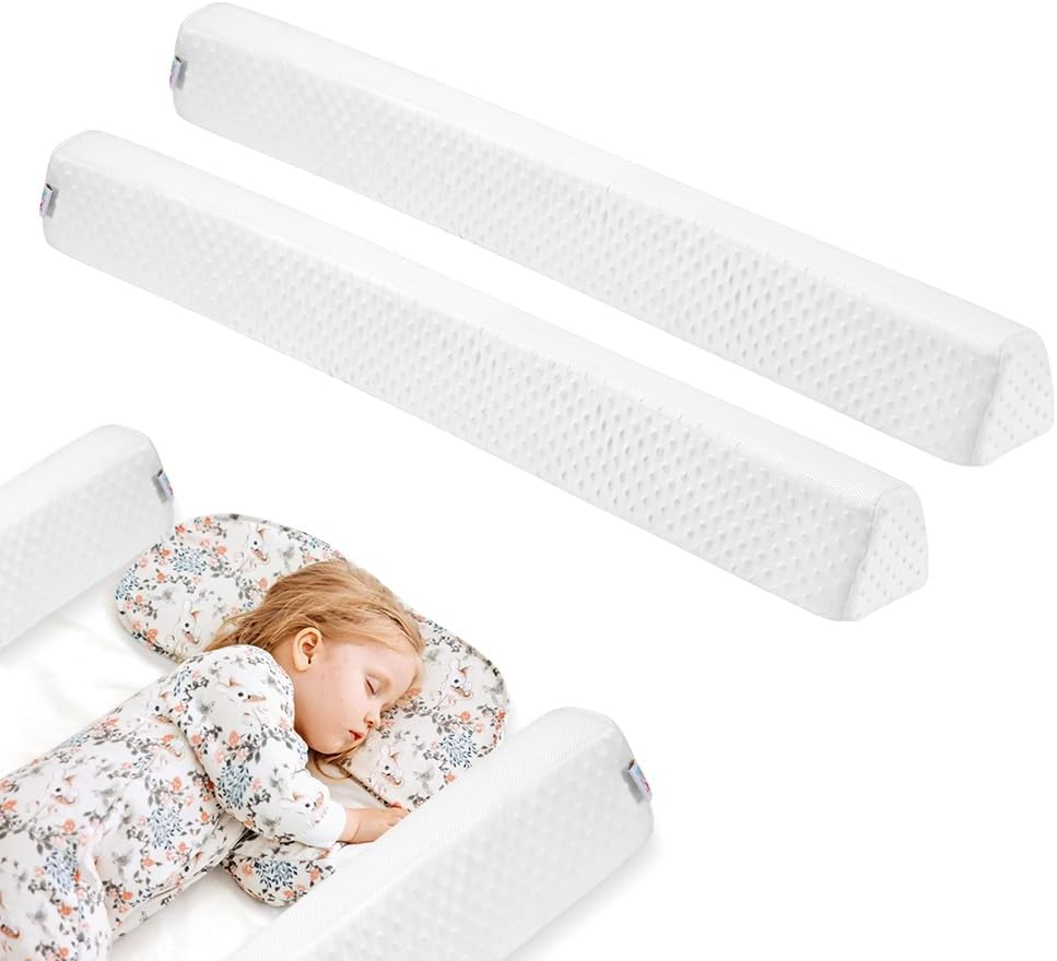 Playpals Bed Bumpers for Toddlers 2-Pack, Soft Memory Foam Toddler Bed Rail with Non-Slip Bottom, Machine Washable Cover, Safety Bed Guard Rail for Twin, Full, Queen, King Beds image number 6