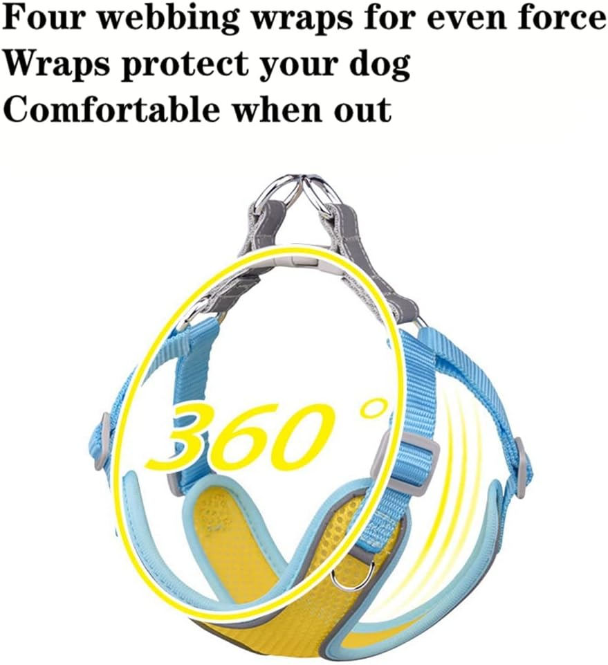 Dog Harness and Leash Step-In Air All Weather Mesh Step in Vest Harness for Small and Medium Dogs Yellow M image number 6