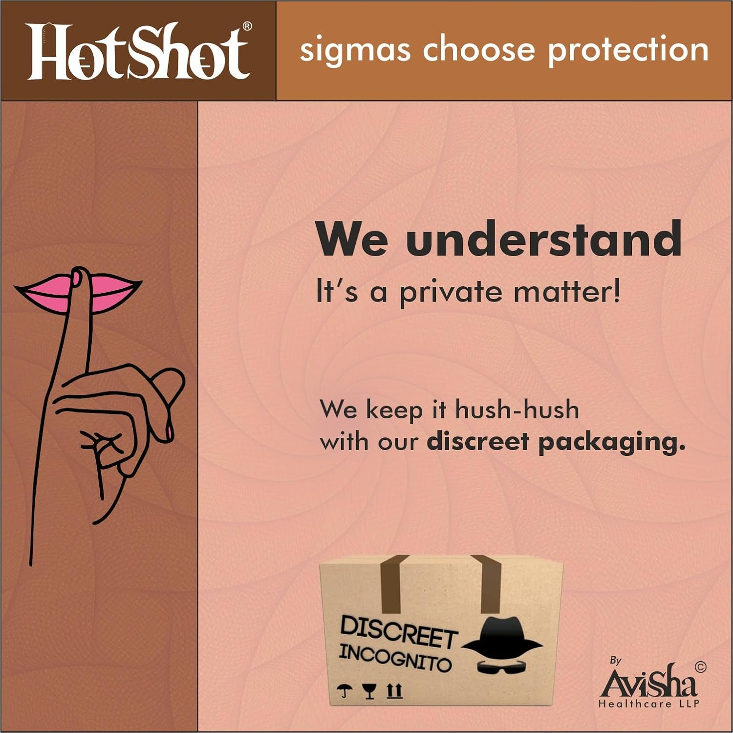 HOT SHOT Chocolate Flavored Condom for Men -10 Count image number 1