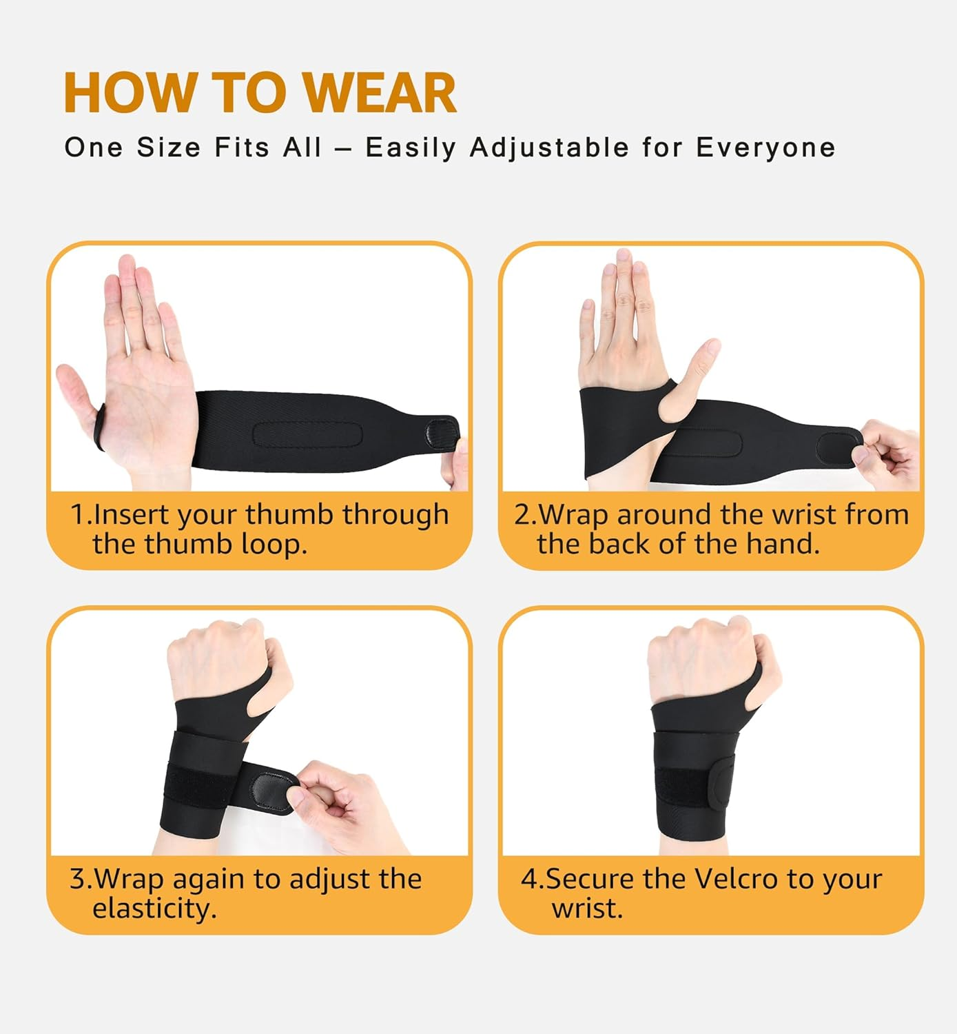 2 Pack Ulnar Wrist Support Brace: Elastic Straps for TFCC Tear, Carpal Tunnel, Arthritis &ndash; Father&rsquo;S Day Pick with Thin Design for Fitness & Daily Use image number 1