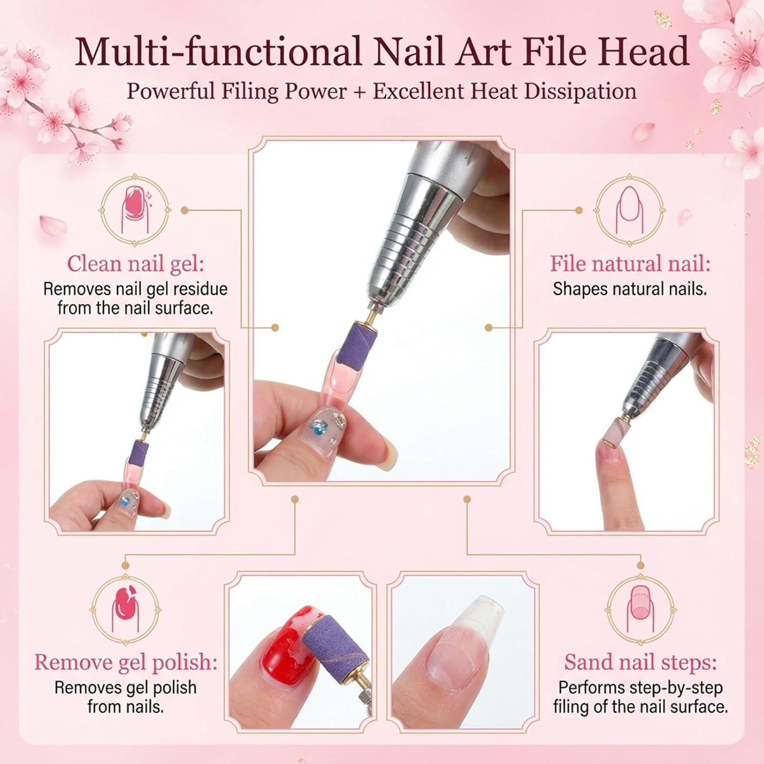 100 Pcs Sanding Bands for Nail Drill with 3 Mm Mandrel Bit, 80/120/180/240 Grit Fine Grit Nail File for Acrylic Nails Grinding Polishing