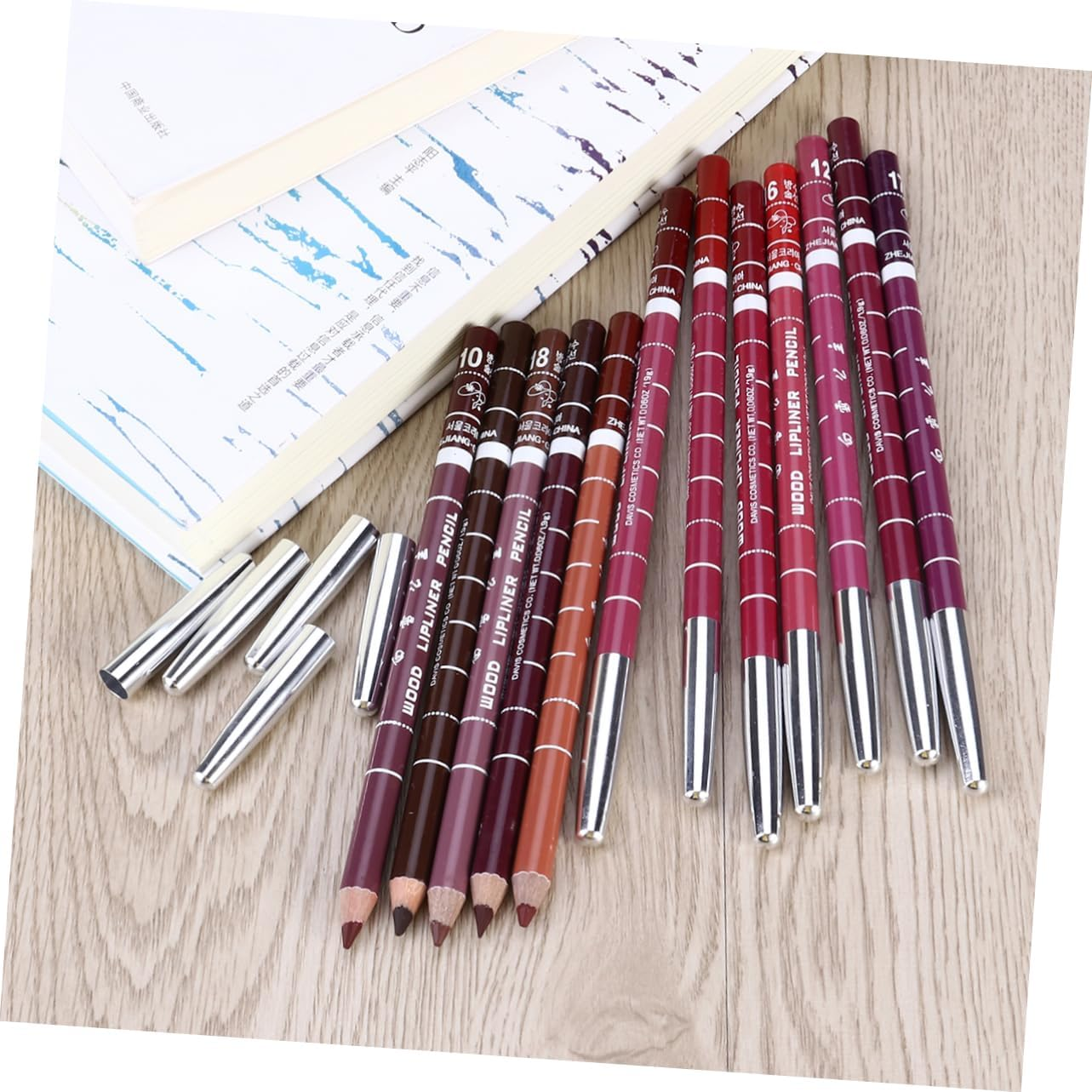 Waterproof Lip Liner Pencil Set 12 Colors Random Lip Makeup Kit for Women Professional Lipliner for Wear image number 3