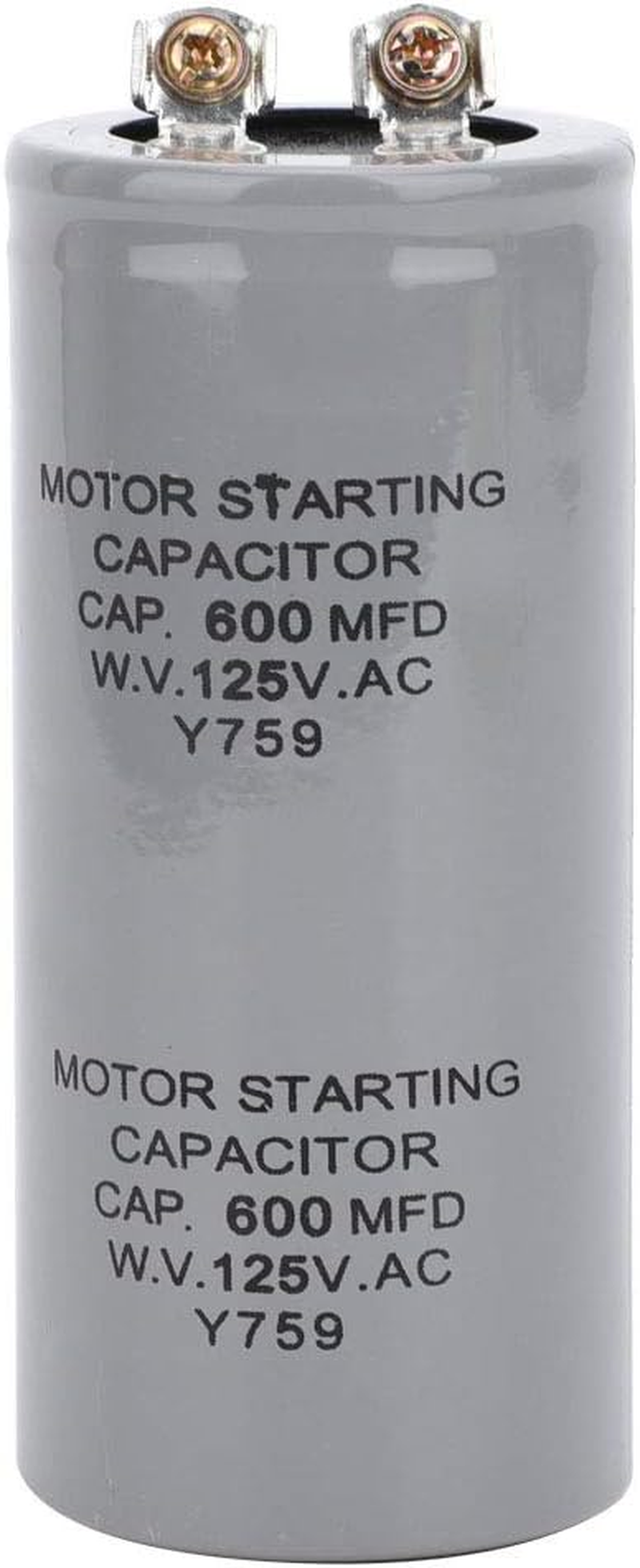 Capacitor, Capacitor CD60 600MFD 125VAC Motor Started Capacitor 43X102Mm, CD60 Motor Start Capacitor 600MFD AC Starting Capacitor image number 2