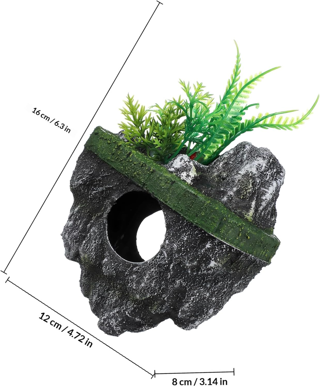 MHFOOU Floating Stone Aquarium Decoration, Realistic Rock Fish Tank Ornament Artificial Resin Suspended Stone Decor for Aquascaping, Resin Landscaping Decor image number 2