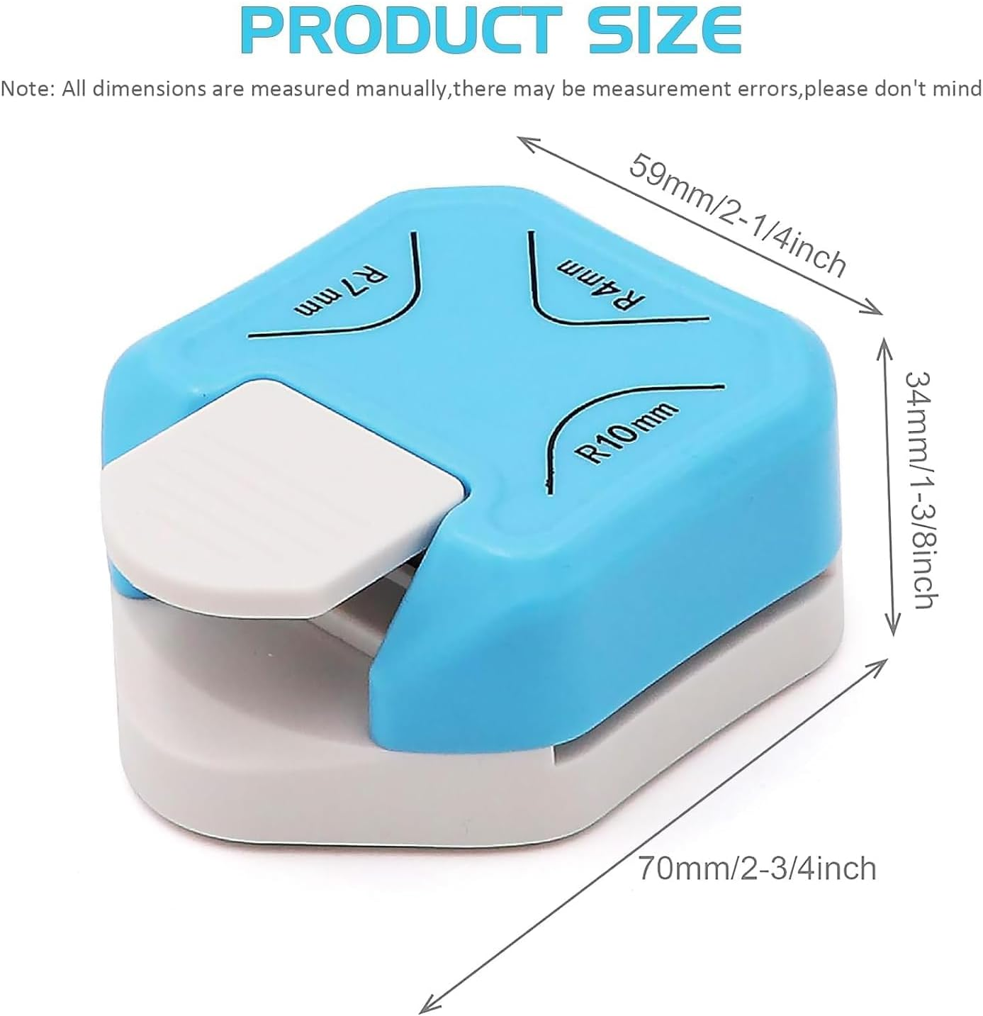 3 in 1 Corner Rounder Punch, Paper Hole Punch 4Mm 7Mm 10Mm 3-Way Corner Rounder Cutter for Paper Crafts, DIY Projects, Photo Cutter, Laminate, Crafting Handmade Activity,Card Making and Scrapbooking image number 2