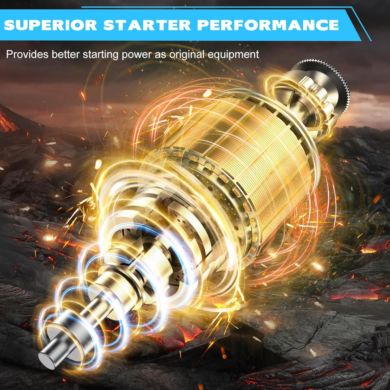 19026 Starter for Pacifica Touring 4.0L 2007-08 Sebring Touring 2.7L 2007-10 Sebring Limited 3.5L 2007-10 Starter Motor OE# 7B0-911-023A SR6459X 04608800AE 4608800AE image number 1