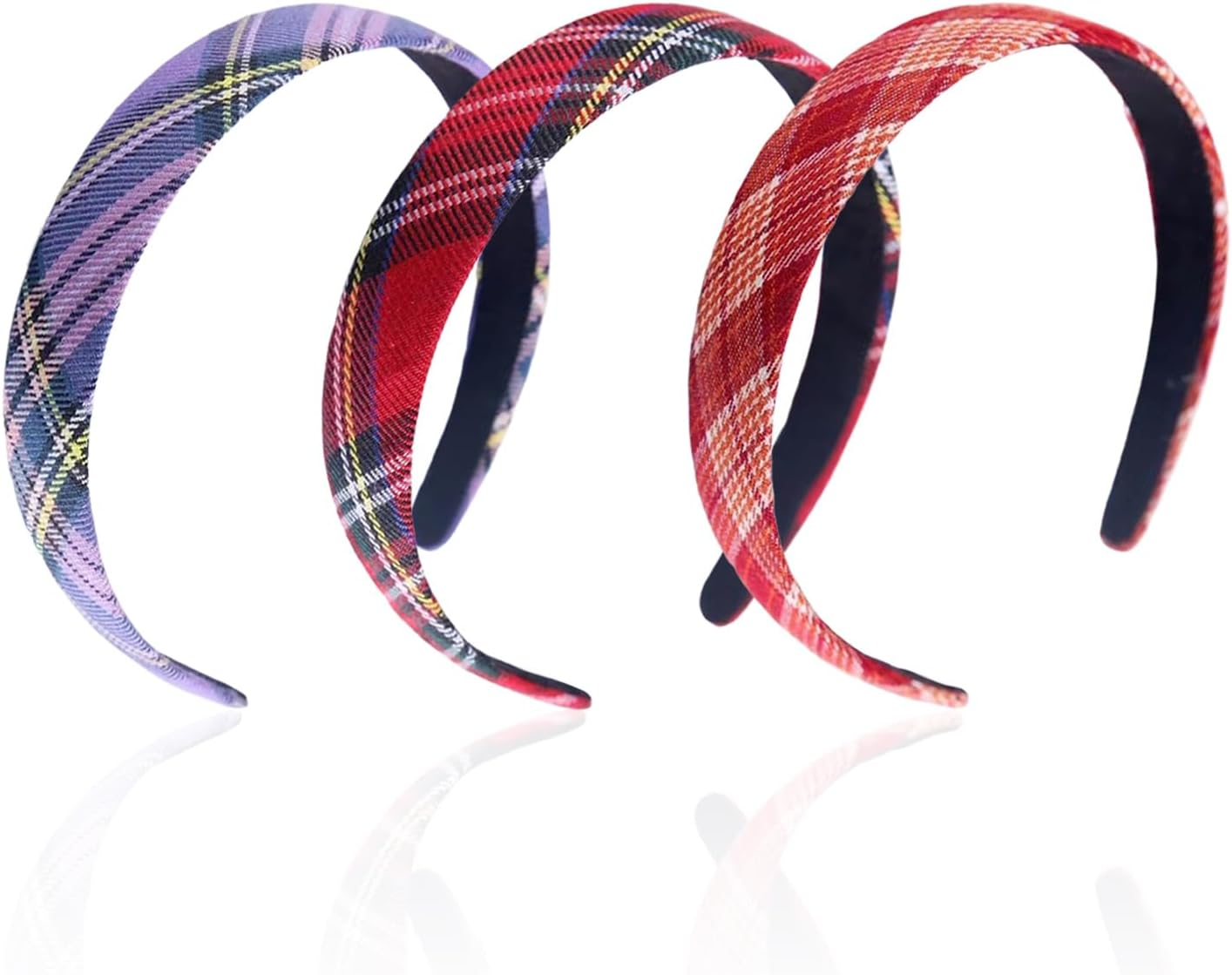 Pack of 3 Checked Headbands, Classic image number 2