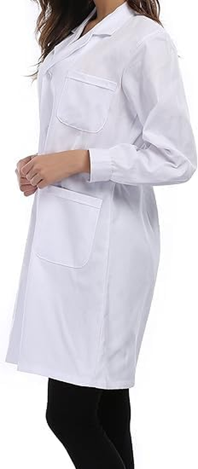 ZUJIACUN Women'S Doctor Lab Coat - Long Sleeve, Women'S Doctor'S White Lab Coat Costume - 3/4 Length Lightweight Lab Coat, Halloween Doctor and Doctor Lab Costume Suitable for 160-175 Cm Ladies image number 1
