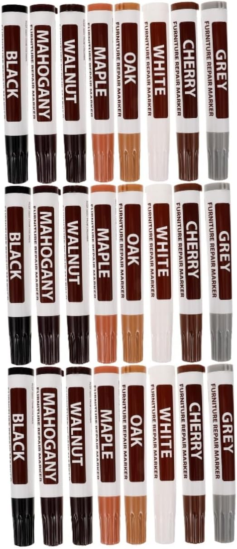 OSALADI 8Pcs Hardwood Floor Repair Kit Touch-Up Markers Pen for Furniture Scratch Repair