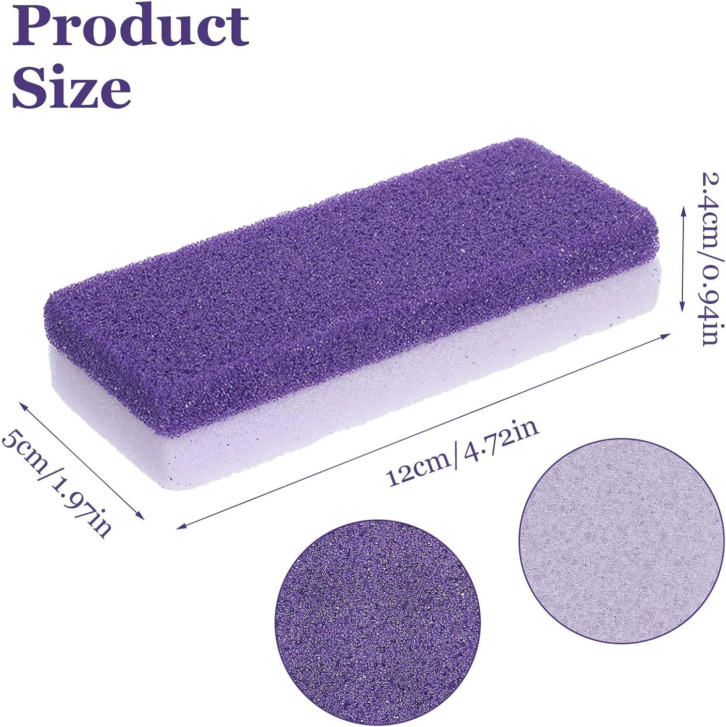 Ptwola Pack of 6 Double-Sided Foot Care Pumice Stone One Side Is a Coarse Callus Remover Foot Pumice Stones the Other Side Softens the Skin for Feet Remove Dead Callus Cuticles