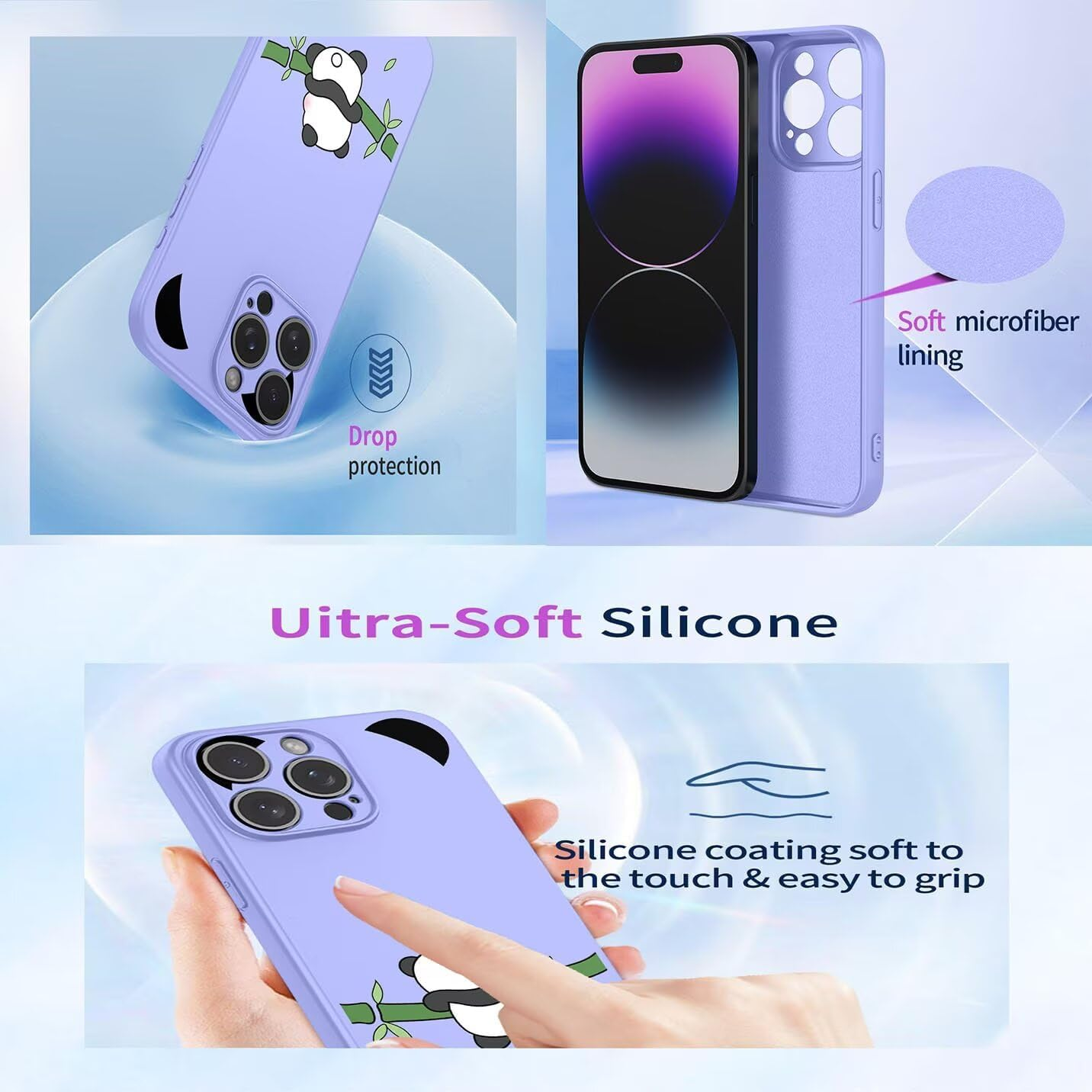 BORYA Silicone Case for Motorola Edge 60 Fusion, Ultra Thin Shockproof Mobile Phone Case, Silky Soft TPU Protective Case, Simple Elegant Colour Pattern Cover, Microfibre Lining Case, P1 image number 2