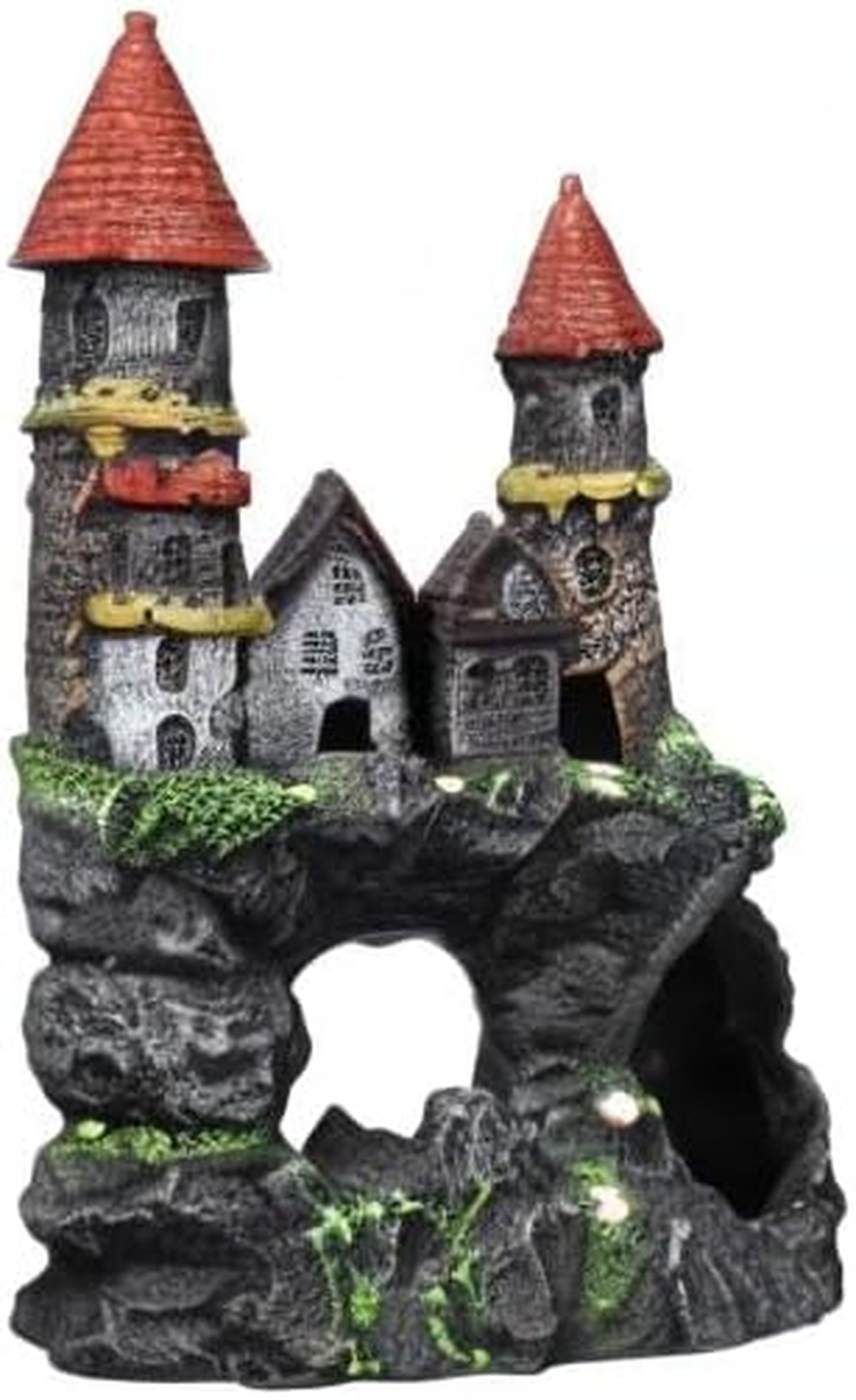 Penn-Plax Age-Of-Magic Enchanted Castle Aquarium Decoration &ndash; Safe for Freshwater and Saltwater Fish Tanks &ndash; Medium image number 2