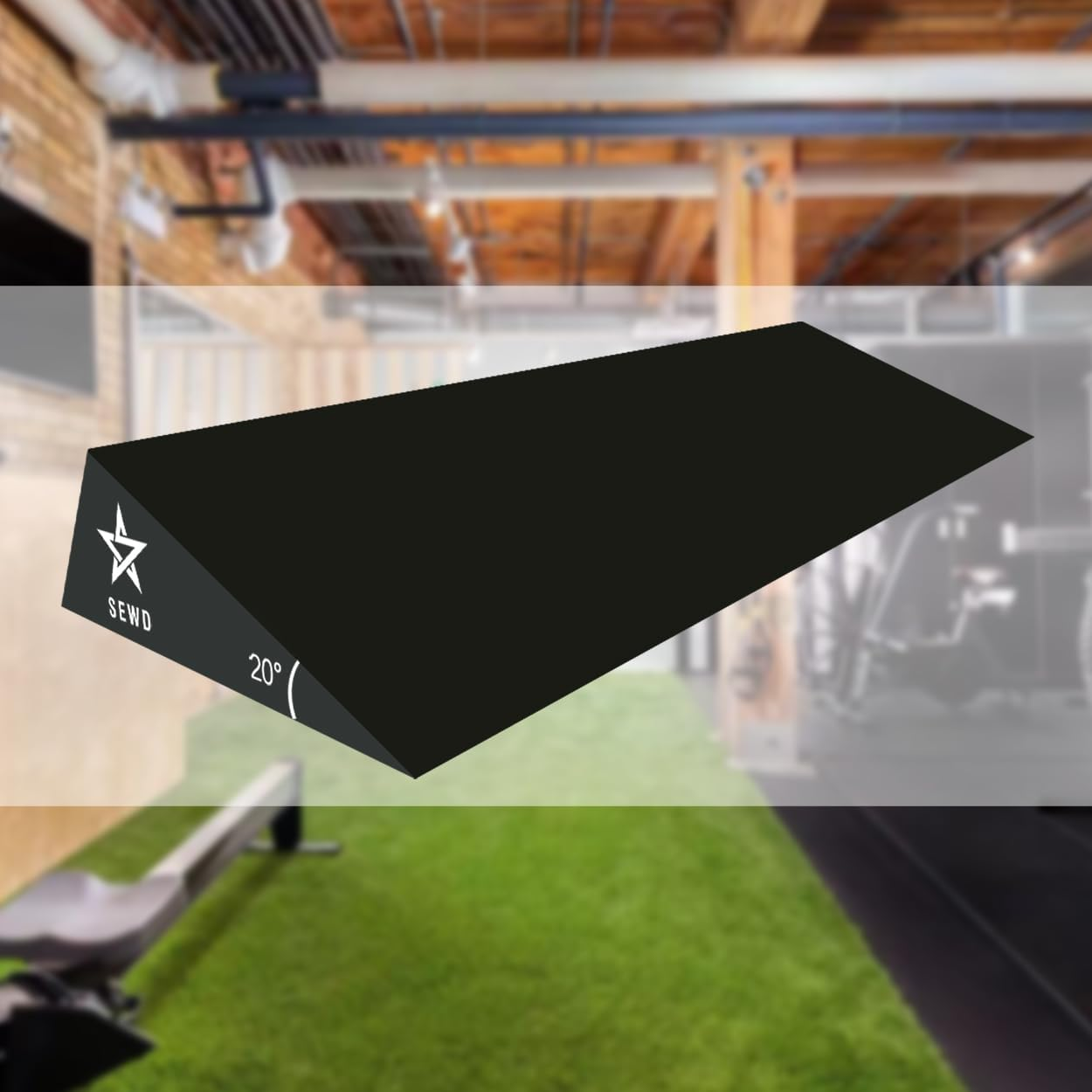 Squat Wedge by SEWD &ndash; Extra Large 20 Degree Slant Board for Heel Elevated Squat, Knees over Toes, Deadlifts &ndash; Ideal Squat Wedge Block for Home Gym and Personal Trainers. image number 1