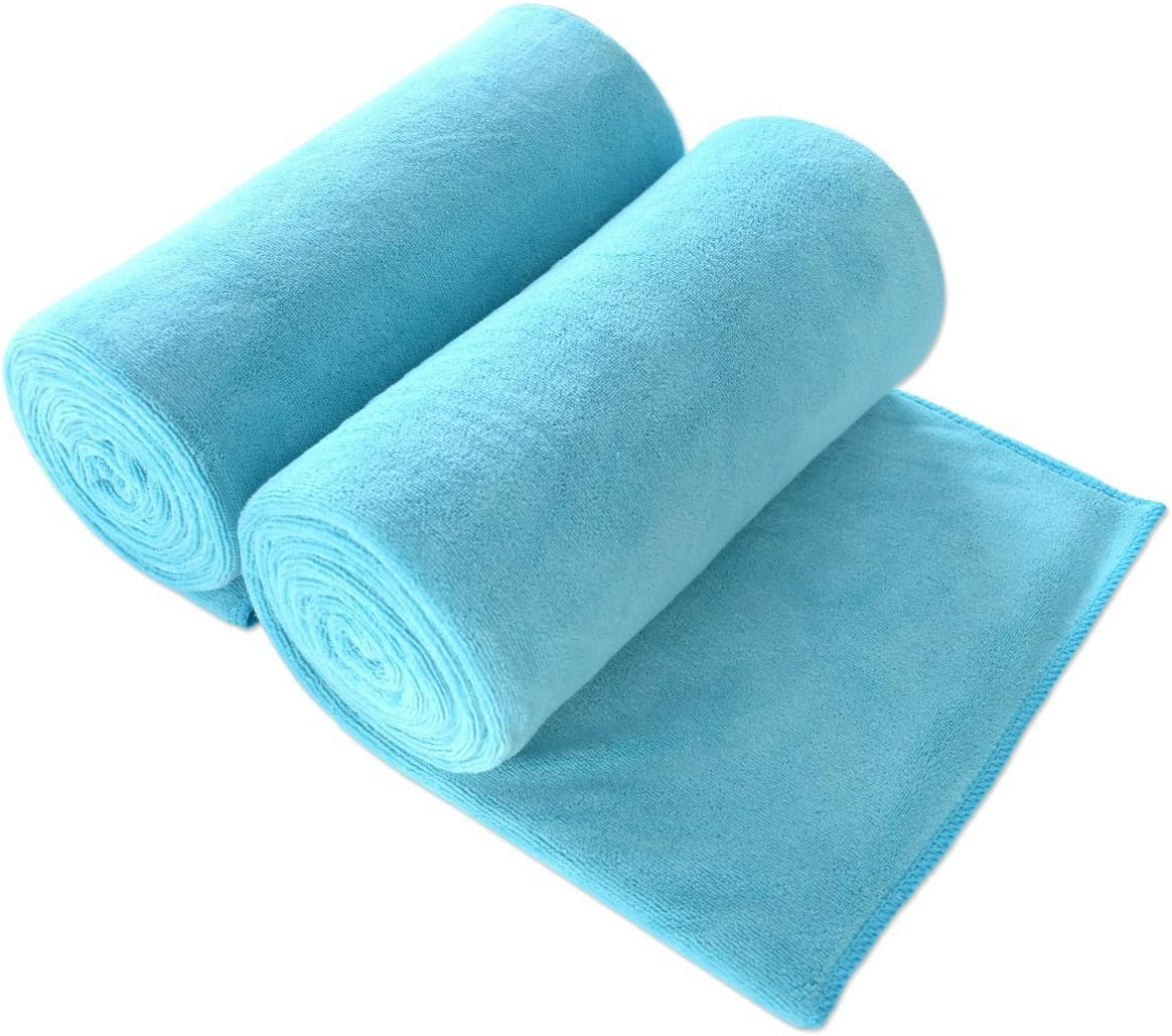 JML Bath Towels (2 Pack, 30"X60"), White Fleece Bath Towel, Luxury Hotel & SPA Towel Sets - Super Soft and Absorbent, Lint Free, Fade Resistant Oversized Bath Towel, Coral Fleece White