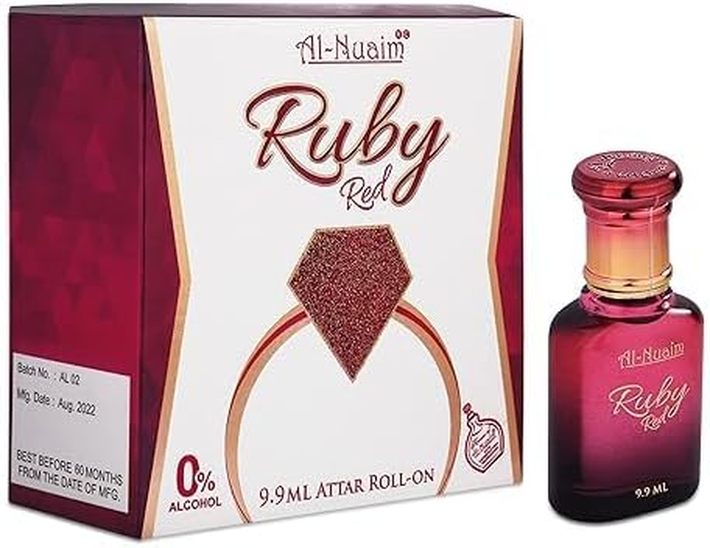 Generic Ruby Red Attar Roll-On Perfume, 9.9Ml, Alcohol-Free