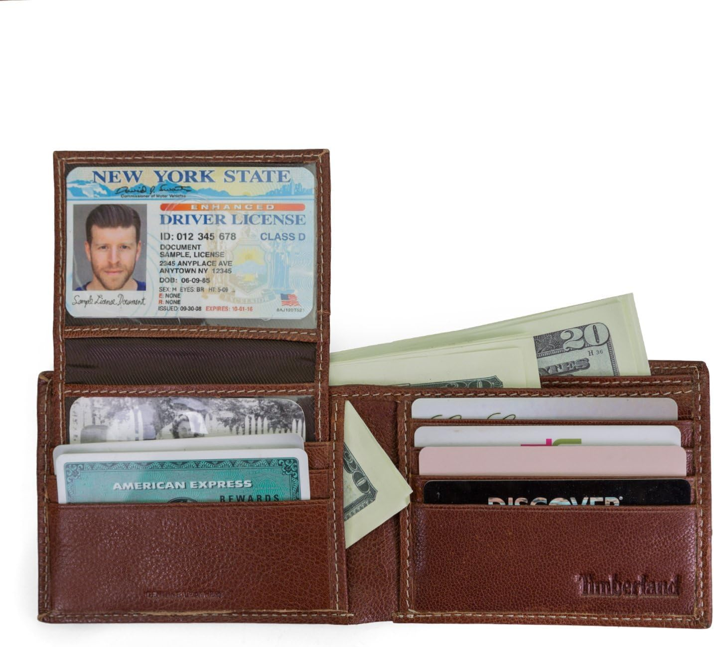 Timberland Men'S Genuine Leather Passcase Security RFID Wallet image number 4
