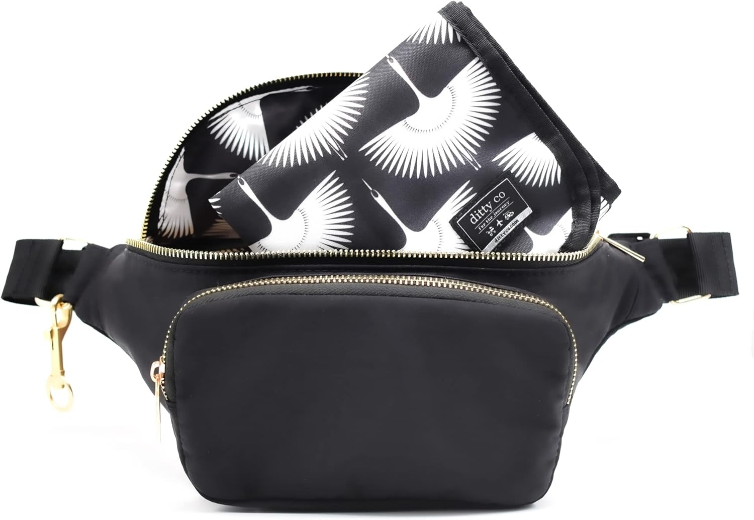 Ditty Co. Small Diaper Bag - Portable Changing Pad - Crossbody Bags for Women - Baby Wipe Holder - Baby Travel Essentials