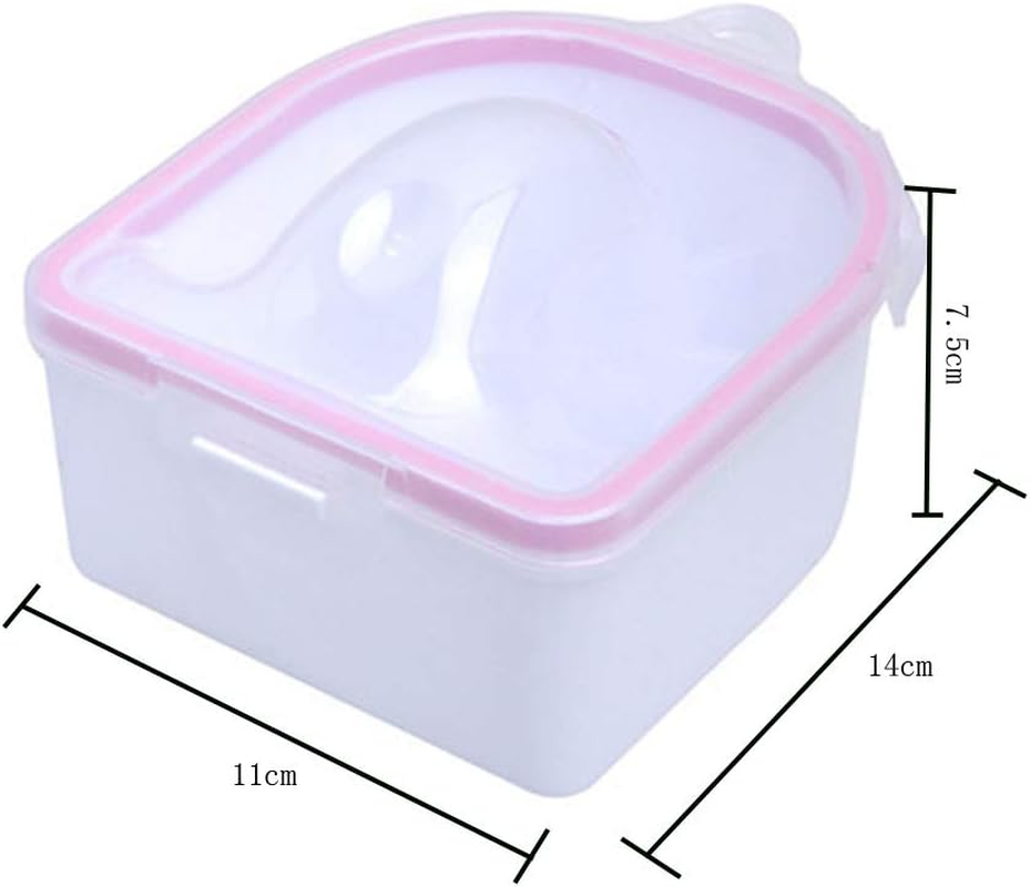 1 Piece Nail Soaking Bowl Nail Remover Soaking Bowl Soaking Soak Bowl Nail Art Polish Remove Wash Soaker Tray Manicure Spa Tool Manicure Treatment Remover, Pink image number 1