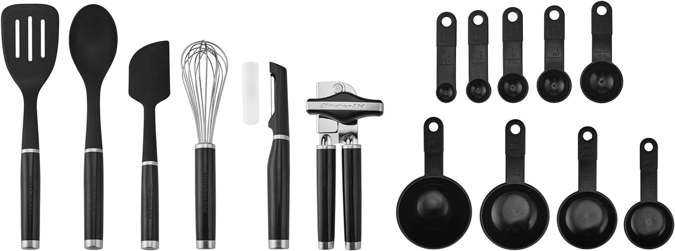 Kitchenaid Classic Tool and Gadget Set, 15-Piece, Black