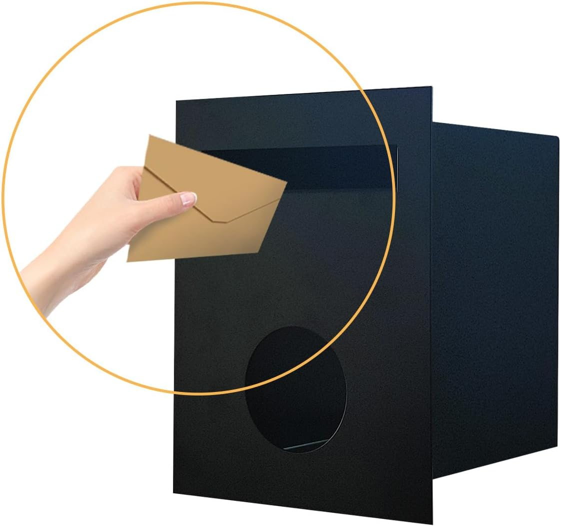 ZOOMTEC Brick-In Letterbox for Newspapers, Magazines and Letters, Outdoor Letter Box with Rear Door, Rustproof Parcel Mailbox for Fence, Wall image number 4