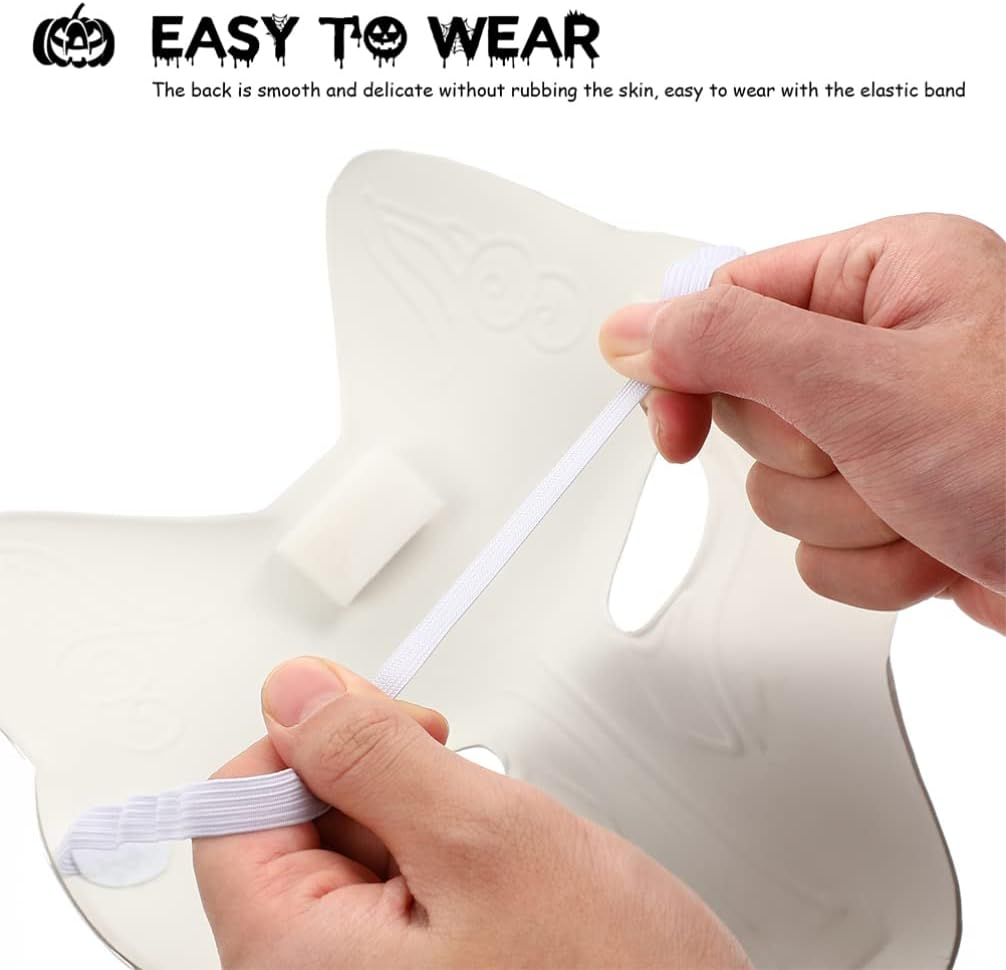 Toddmomy 2Pcs Fox Masks Full Face Halloween Fox Animal Masks DIY Blank Unpainted to Decorate for Halloween Masquerade Costume Accessory White image number 3