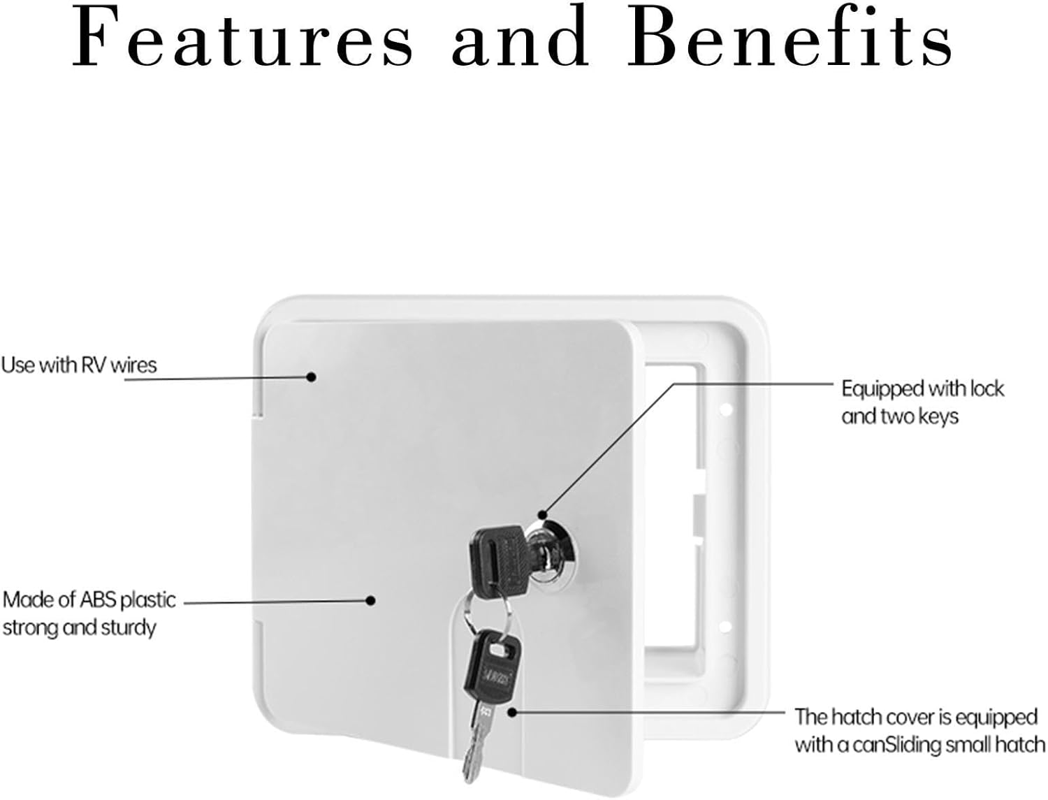 RV Access Door - Multipurpose RV Access Panel, Lockable Waterproof Hatch | ABS Stainless Steel Frame Replacement Accessory for Loading Lle Maintenance Ports image number 5