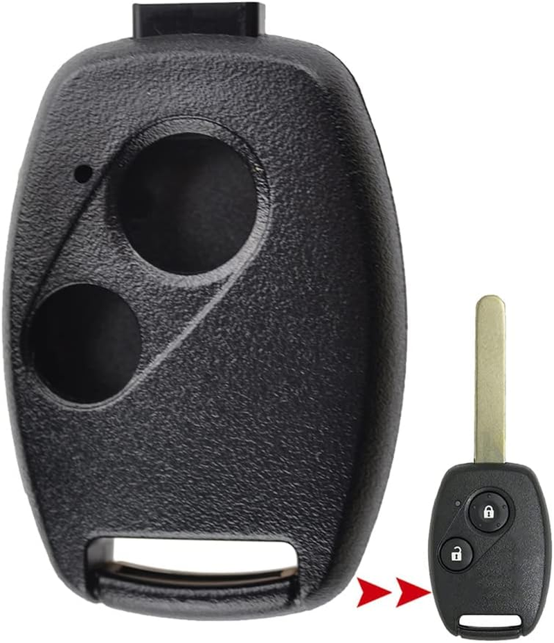Key Fob Shell Case Replacement for Honda Civic Accord Pilot Fit CRV Ridgeline Jazz Frv Insight Civic Cr-Z S2000 Stream Crosstour Hrv Odyssey Keyless Entry Remote Control Key Fob Cover 2 Buttons