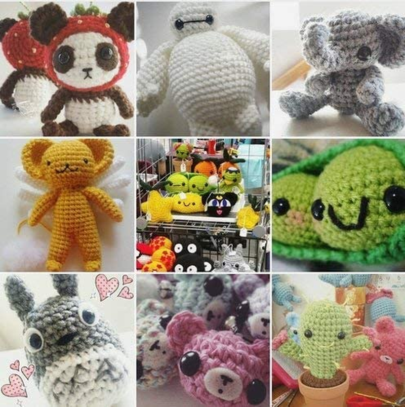 100Pcs Plastic Safety Toy Eyes for Toys Puppet Teddy Bear Doll Animal DIY Crafts 6-12Mm Black with Gasket image number 2