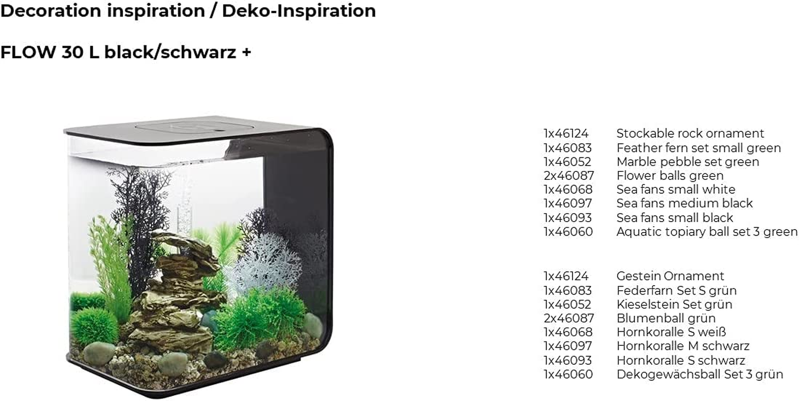 Biorb 46097.0 Sea Fan Medium Black Aquariums 3 X 3 X 14.2 Inches image number 2