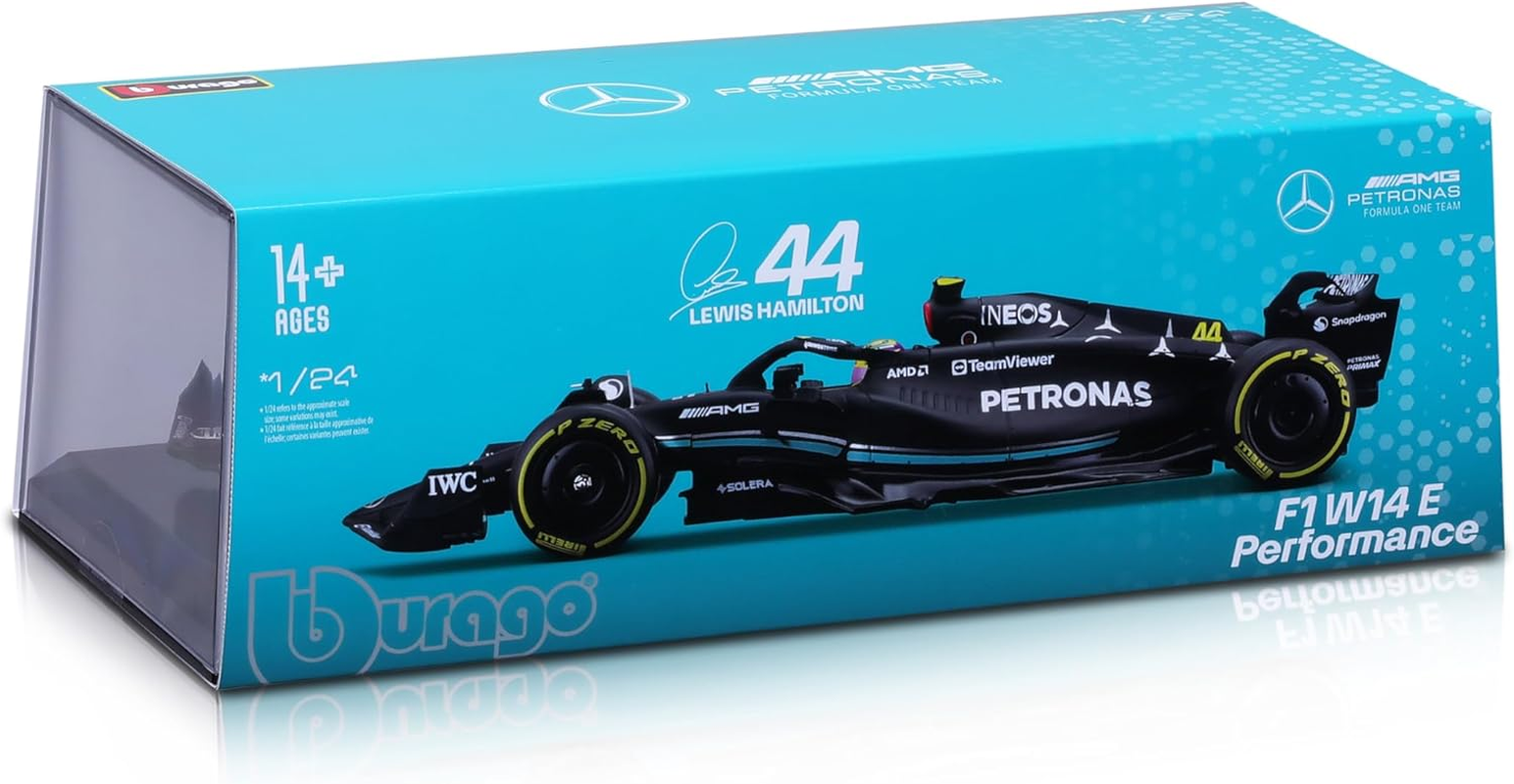 Bburago 1:24 Race Mercedes W14 (2023) W/Driver image number 2