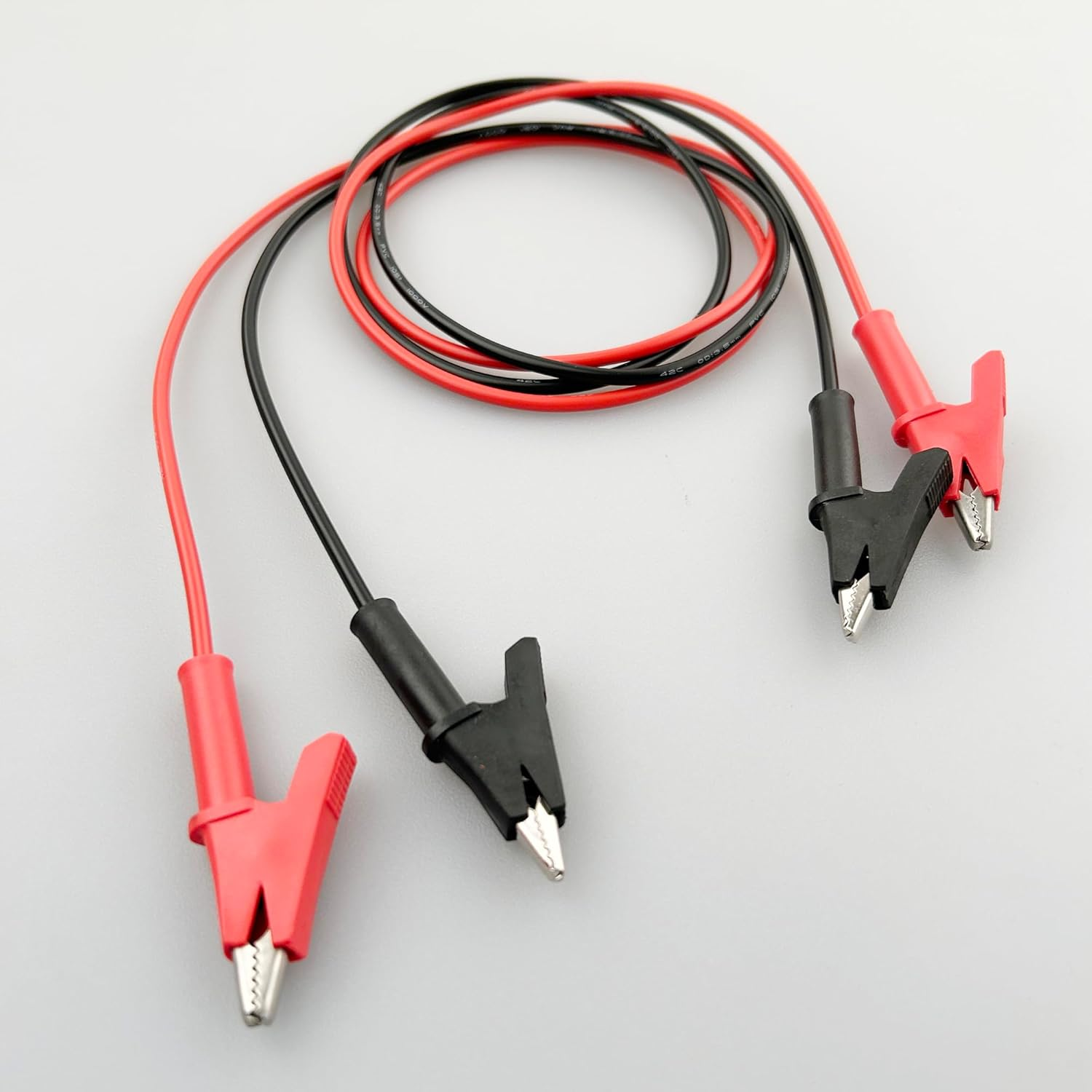 EFGTEK 14 Gauge Jumper Wire Alligator Clips to Alligator Clip Electrical Testing,Heavy Duty Out Diameter 3.5Mm Silicone Test Leads for Electrical Testing Leads Set 2 Piece 1 Meter image number 3