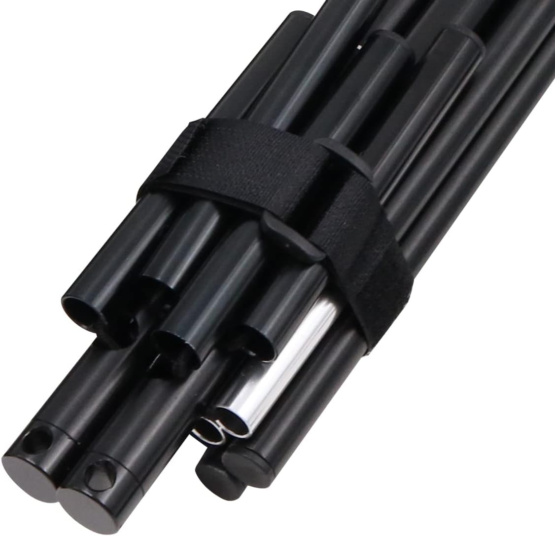 NUZAMAS Tripod Camping Hanging Rack with 5X Hook Cookware Storage Portable, Outdoor Camping Folding Rack, Cooking Tripod, Drying Clothes, Pot Roast, Grilling Picnic Camping BBQ Hanger