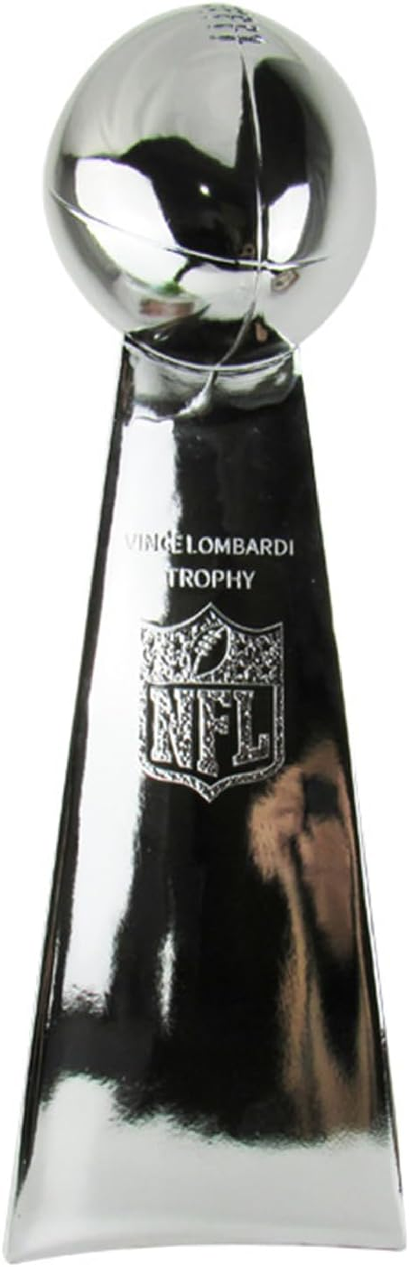 LNGODEHO Silver Football Championship Replica Trophy, Resin Chrome Winner Cup Award Souvenir for League Team Sports Fan image number 4