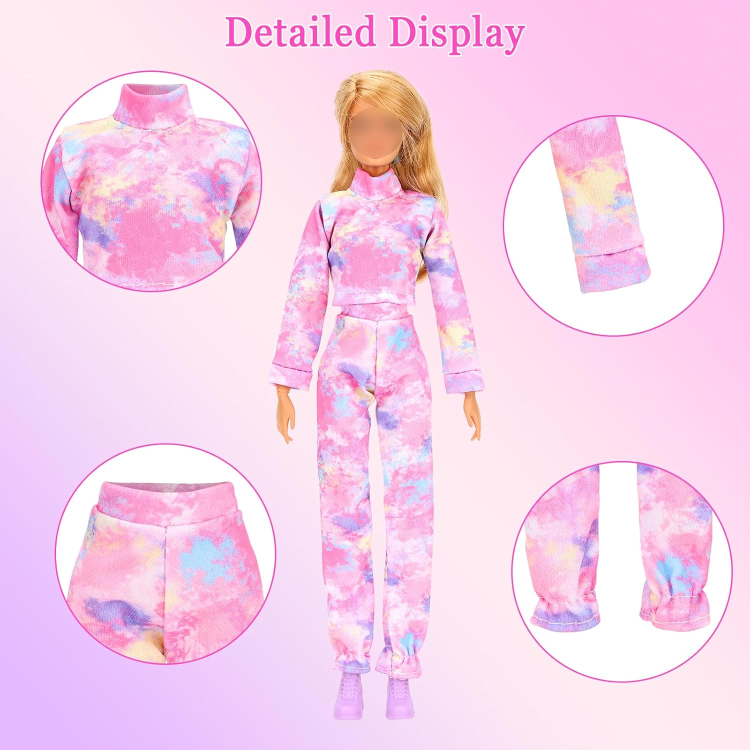 Barwa 8 Pcs Fashion Dresses Outfits Clothes + 8 Pairs Shoes + 8 Accessories for 11.5 Inch 30 CM Dolls