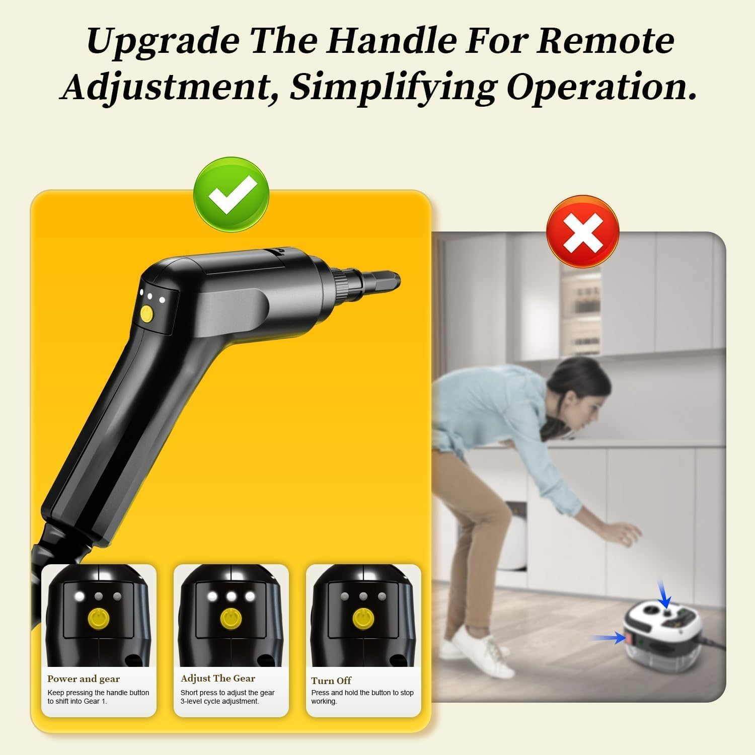 Steam Cleaner,15S Heat-Up,1.6L Tank,3-Level Adjustable Handle,2500W Steamer for Cleaning,Portable Steamer for Cleaning with 16PCS Accessories,Steam Cleaner for Home,Car,Dirt,Grease,Grout,Tile,Couch image number 4