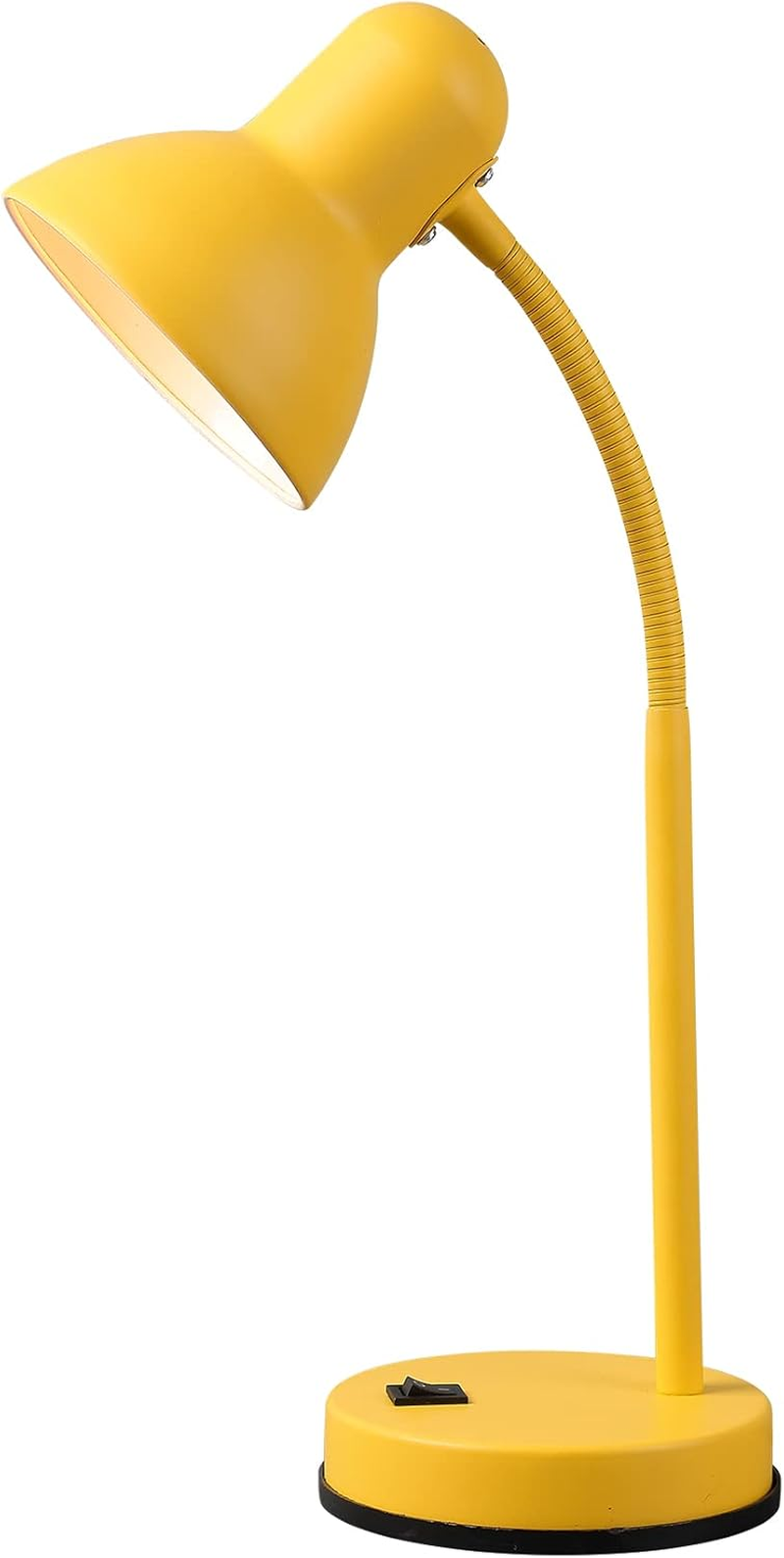 Lexi Lighting Lewis Table Lamp, Black Painted Finish, Metal Lamp with Flexible Arm and Adjustable Shade Angles, E27 Lamp Holder, Reading Desk Lamp with Rocker Switch on Base