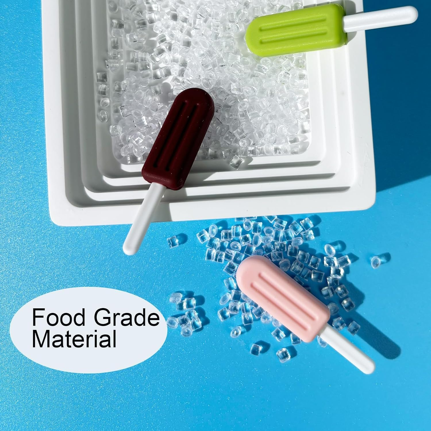 Chewies for Invisalign Aligner,Aligner Chewies Popsicle Silicone,10Pcs Aligner Munchies with Grip Handles,Suitable for Invisible or Metal Braces (10PCS Mix Colors) image number 1