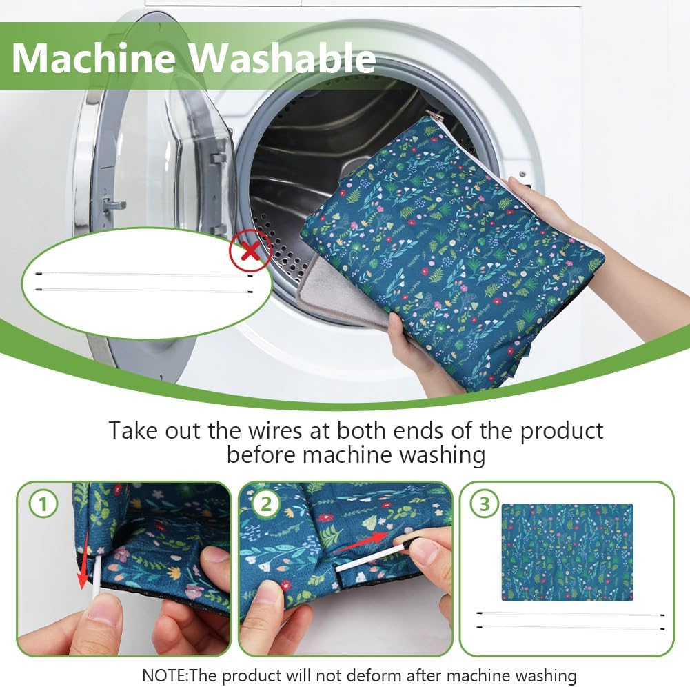 HOTUT Guinea Pig Bed Rabbit Hideout,Guinea Pig Tunnel,Small Animal House Cage Accessories with Curtains,Warm Guinea,With Removable Cushion,Anti-Slip,For Chinchillas,Hamsters,Dwarf Rabbits - Dark Blue image number 7