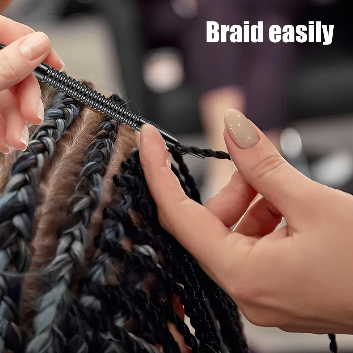 2Pcs Interlocking Tool for Locs Dual-Ended Dreadlock Crochet Needle Reusable Sisterlock Retightening Tool Practical Dreadlock Crochet Needle for Men Women image number 6